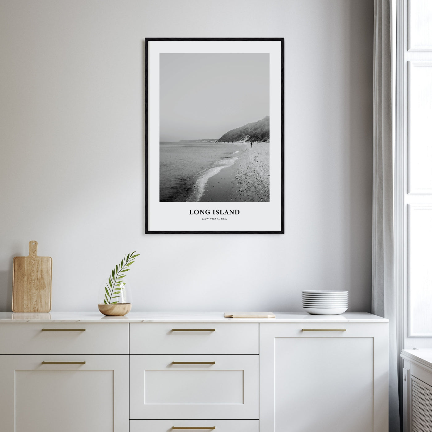 Long Island Portrait B&W No 1 Poster