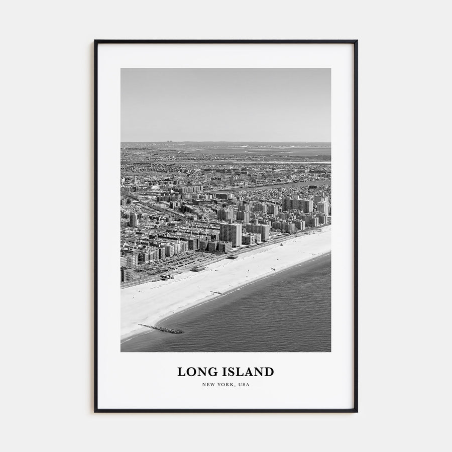 Long Island Portrait B&W No 2 Poster
