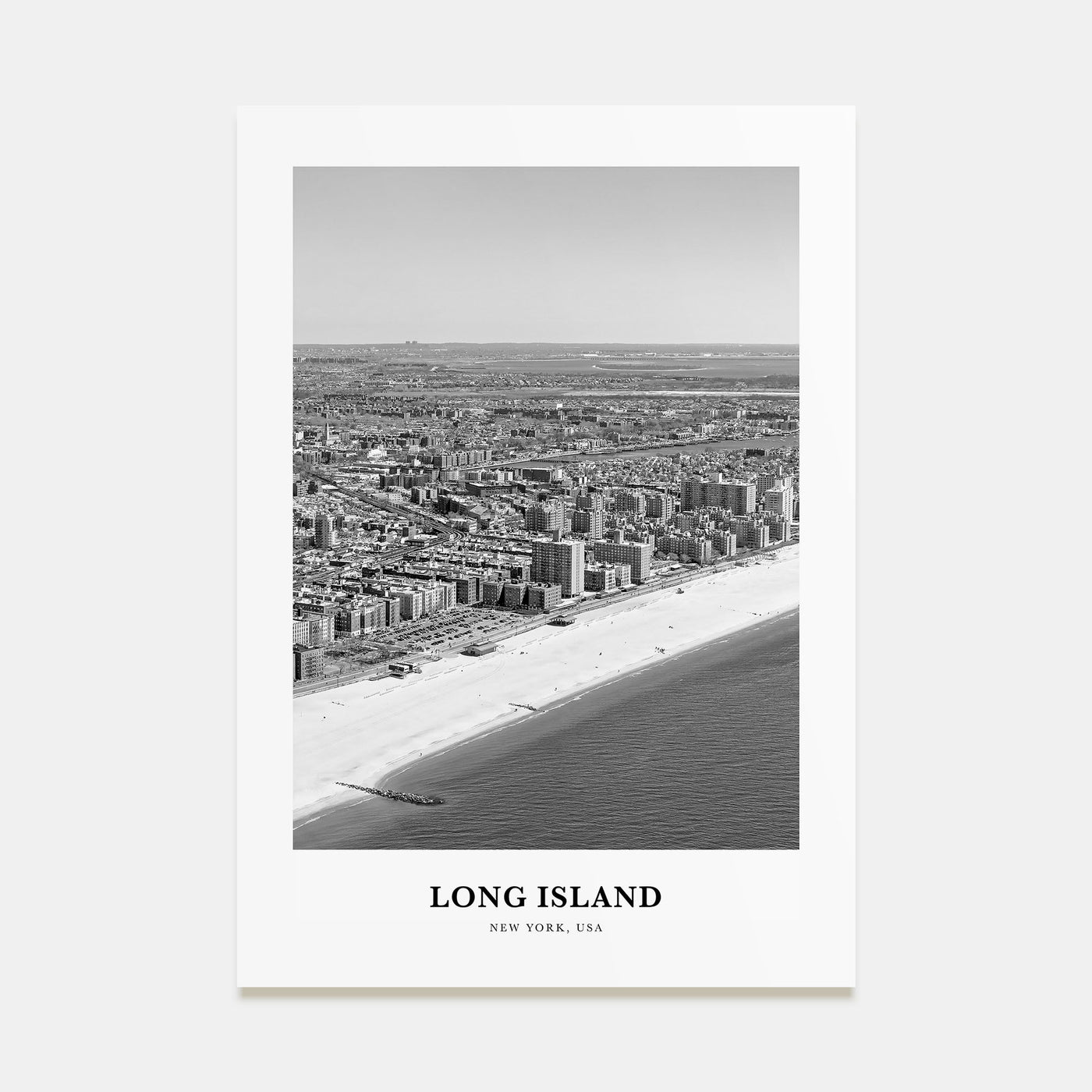Long Island Portrait B&W No 2 Poster
