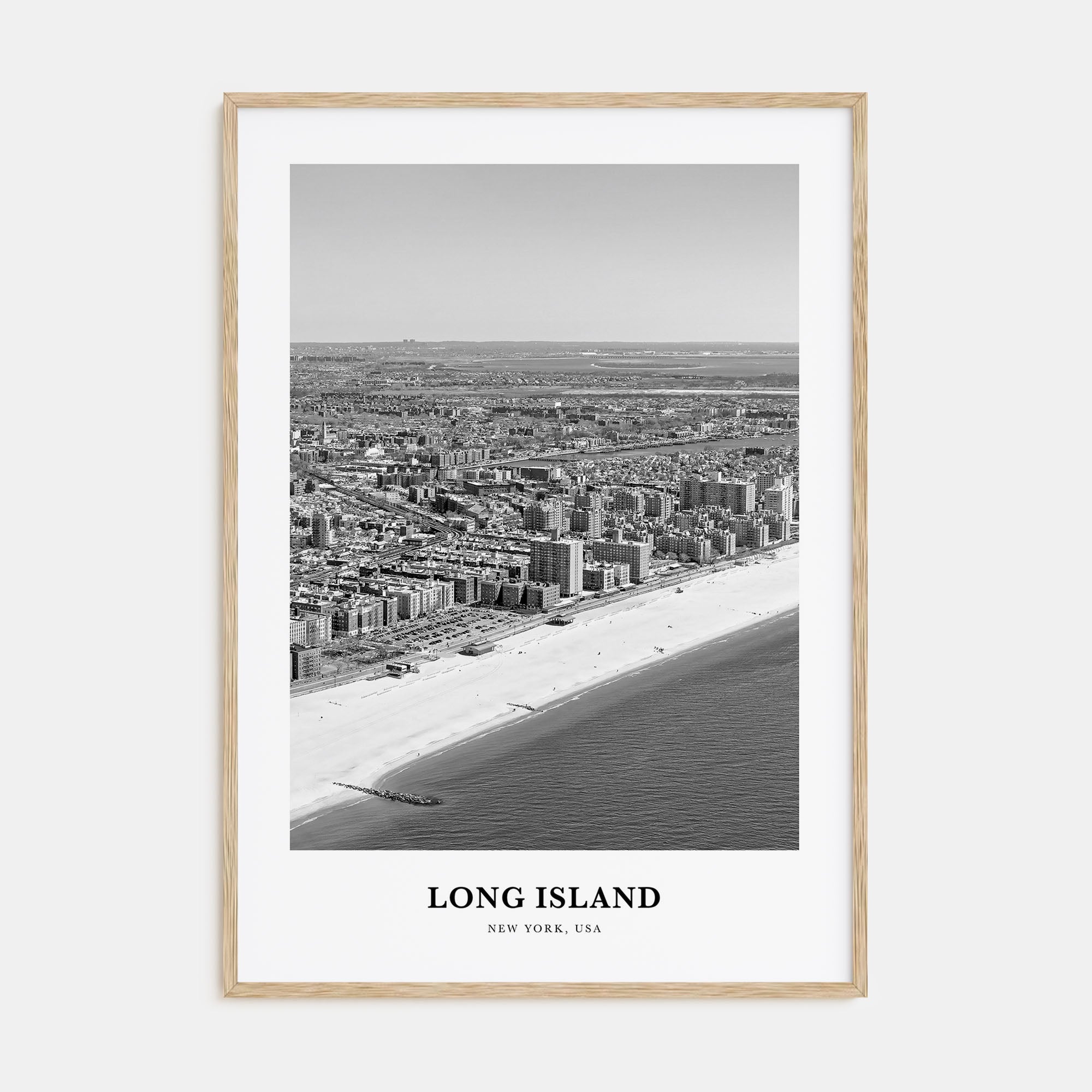 Long Island Portrait B&W No 2 Poster
