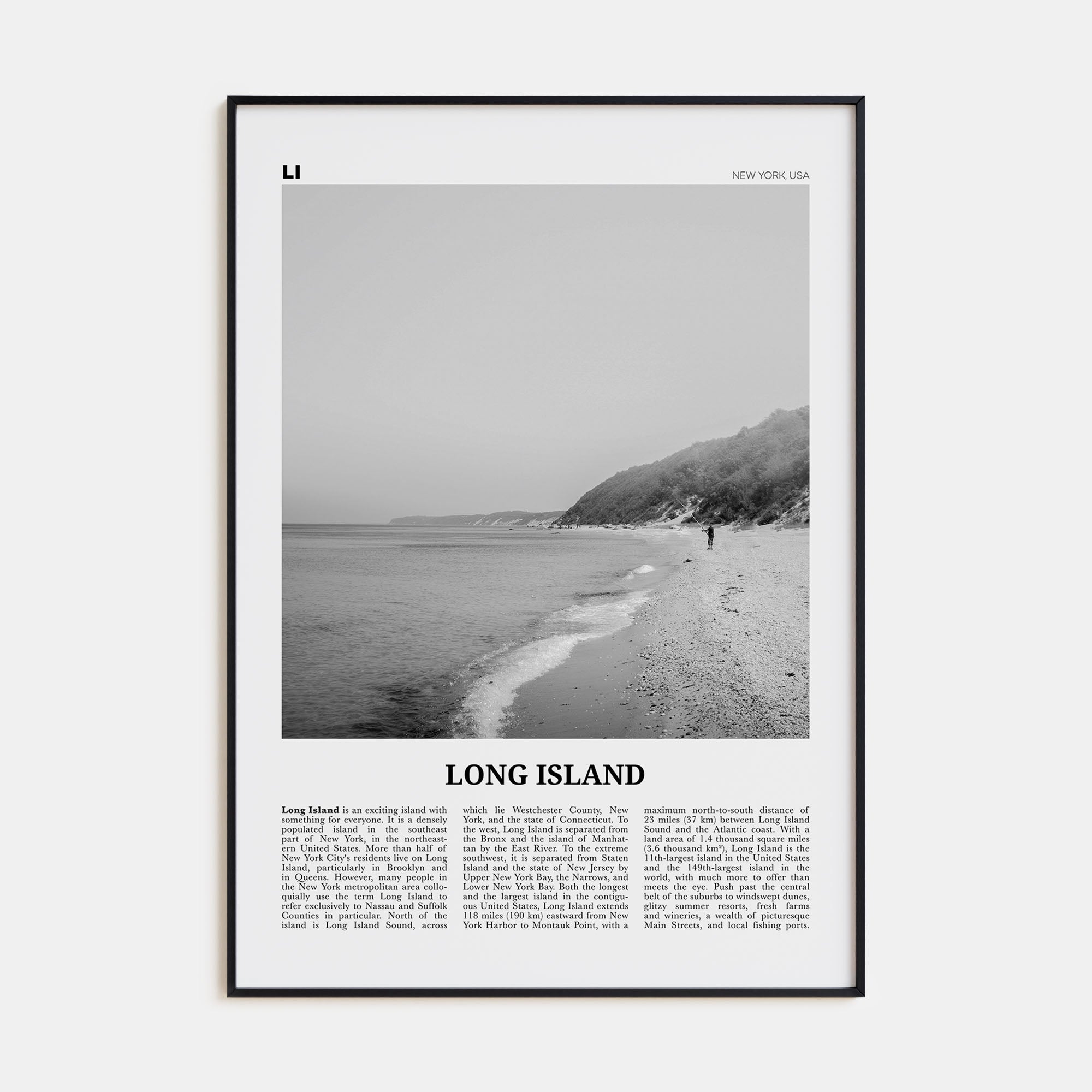 Long Island Travel B&W No 2 Poster