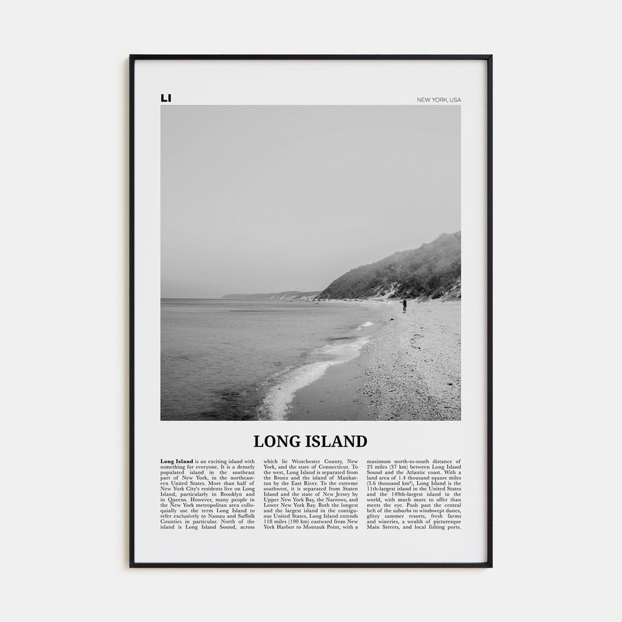 Long Island Travel B&W No 2 Poster