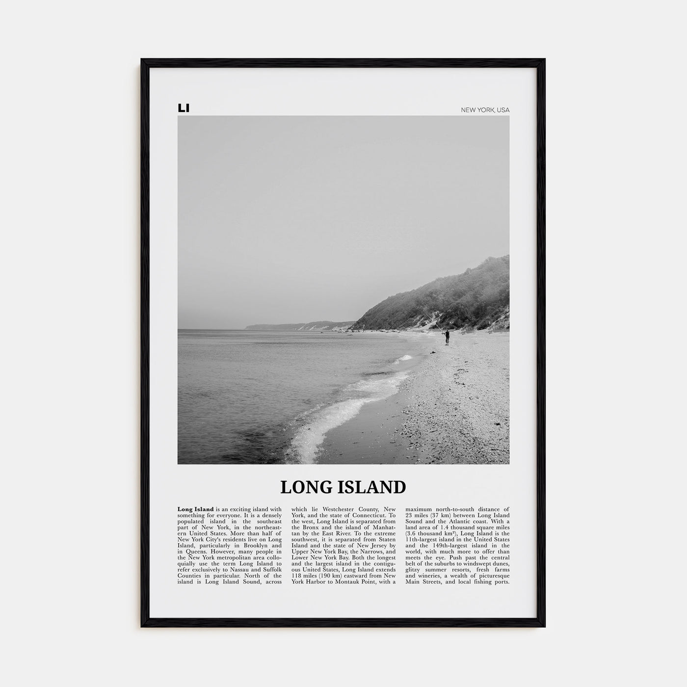Long Island Travel B&W No 2 Poster