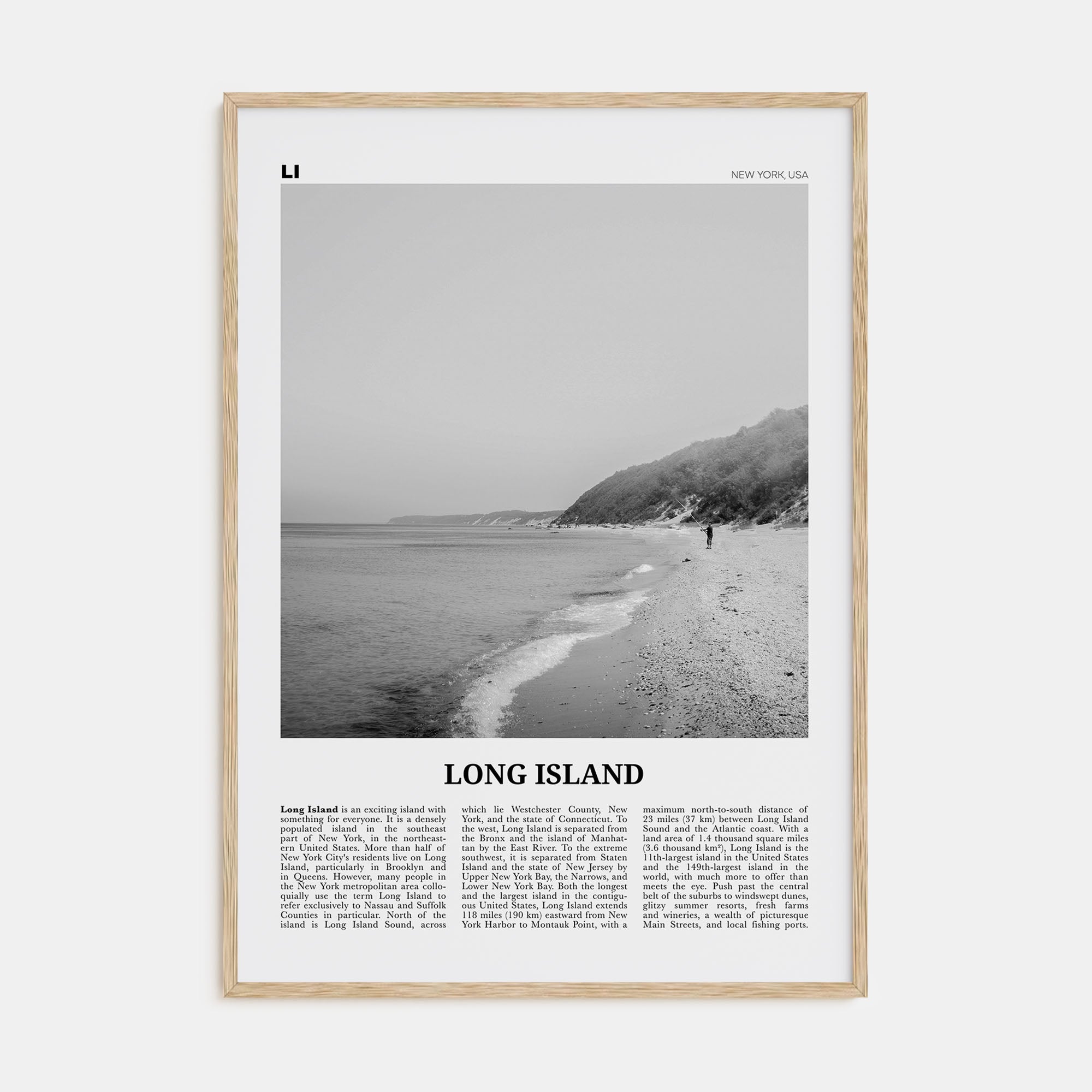 Long Island Travel B&W No 2 Poster