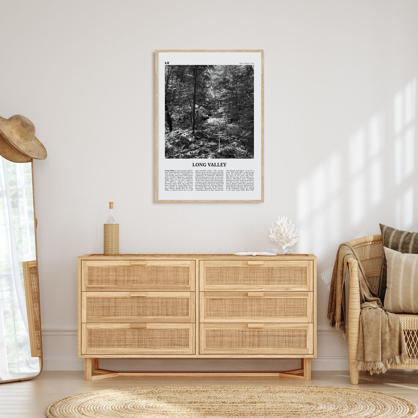 Long Valley Travel B&W Poster