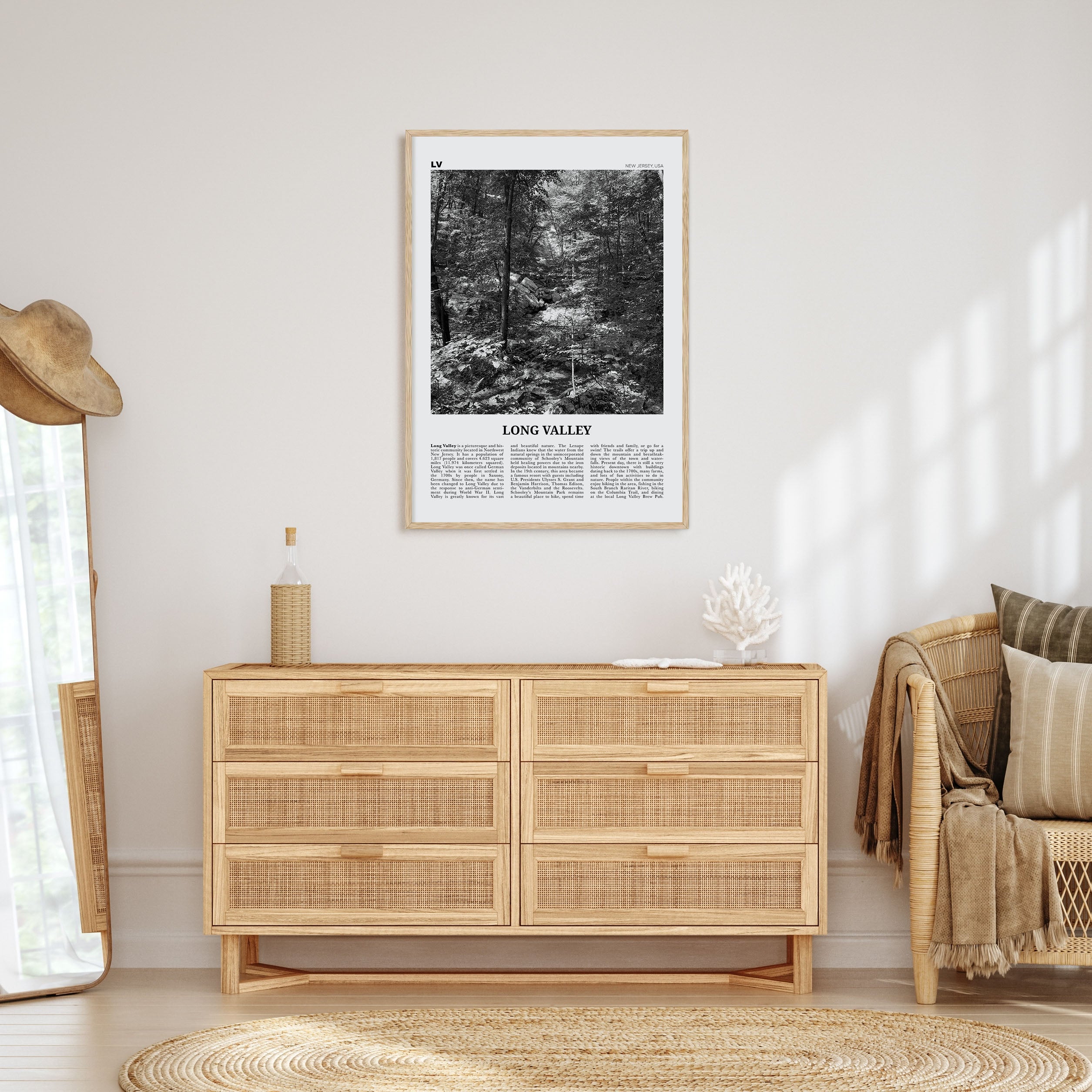 Long Valley Travel B&W Poster