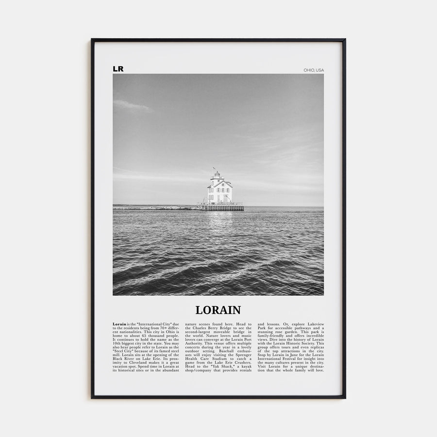 Lorain Travel B&W Poster