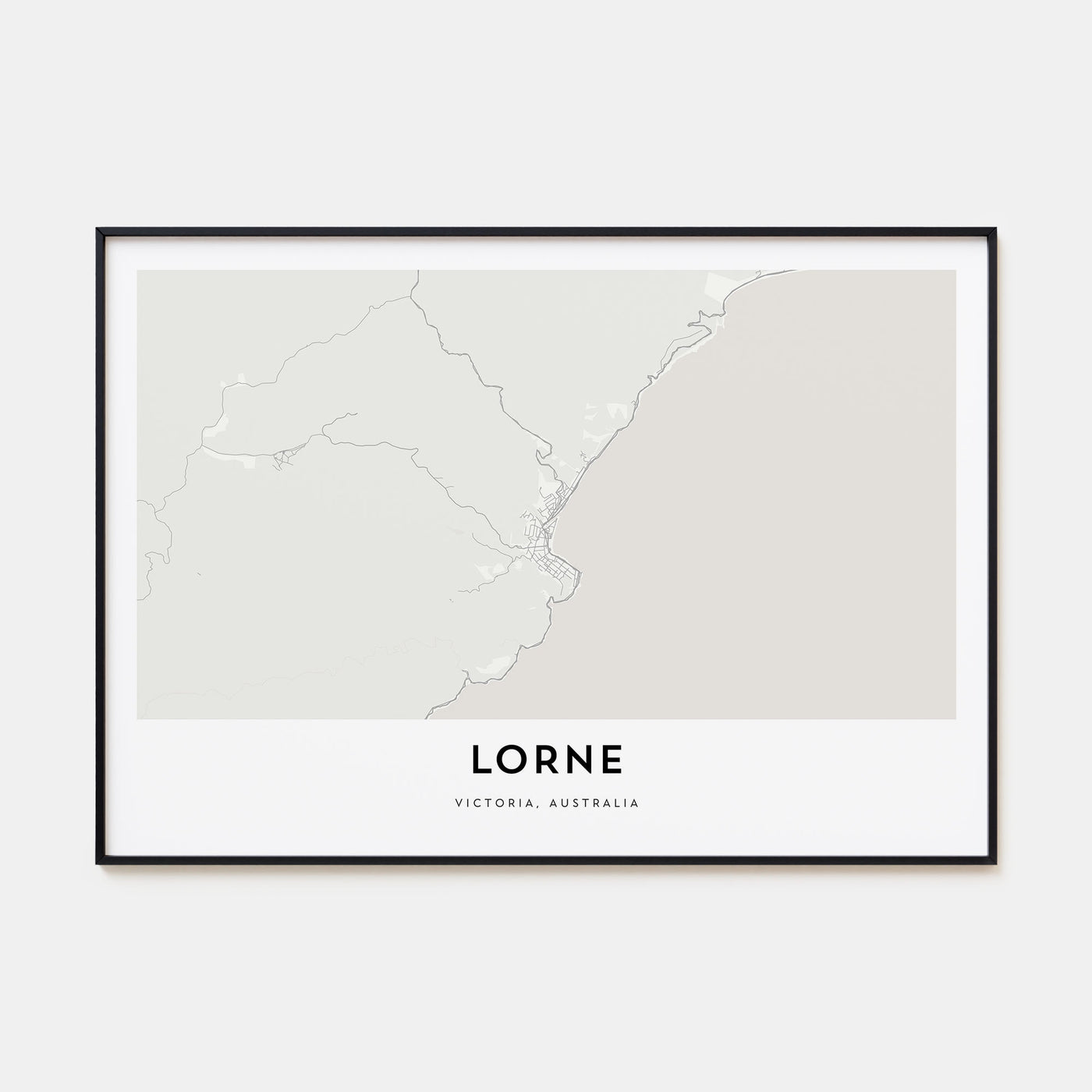 Lorne Map Landscape Poster