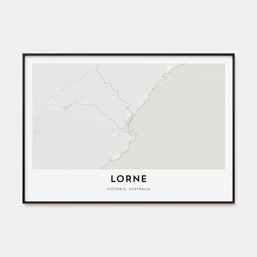 Lorne Map Landscape Poster