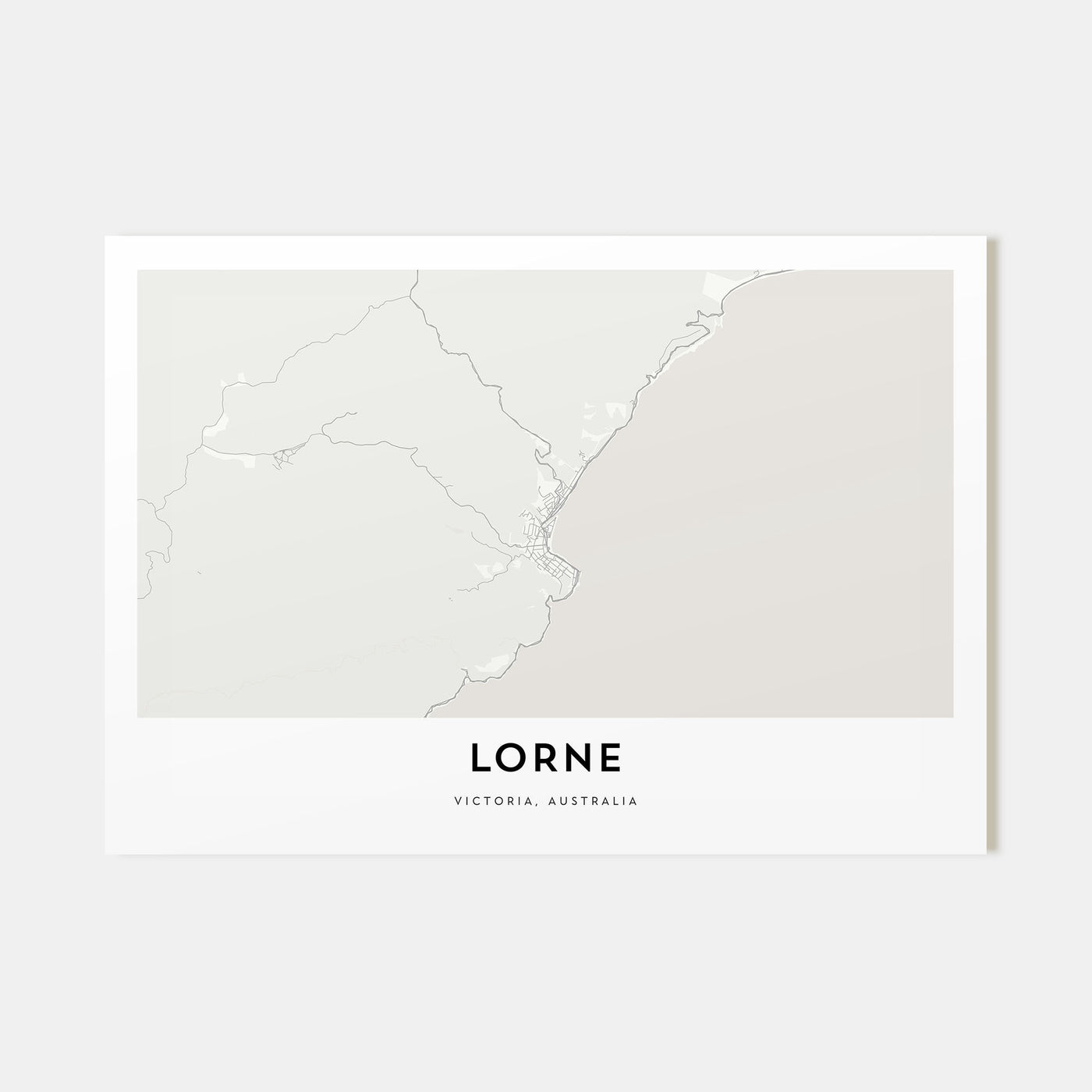 Lorne Map Landscape Poster