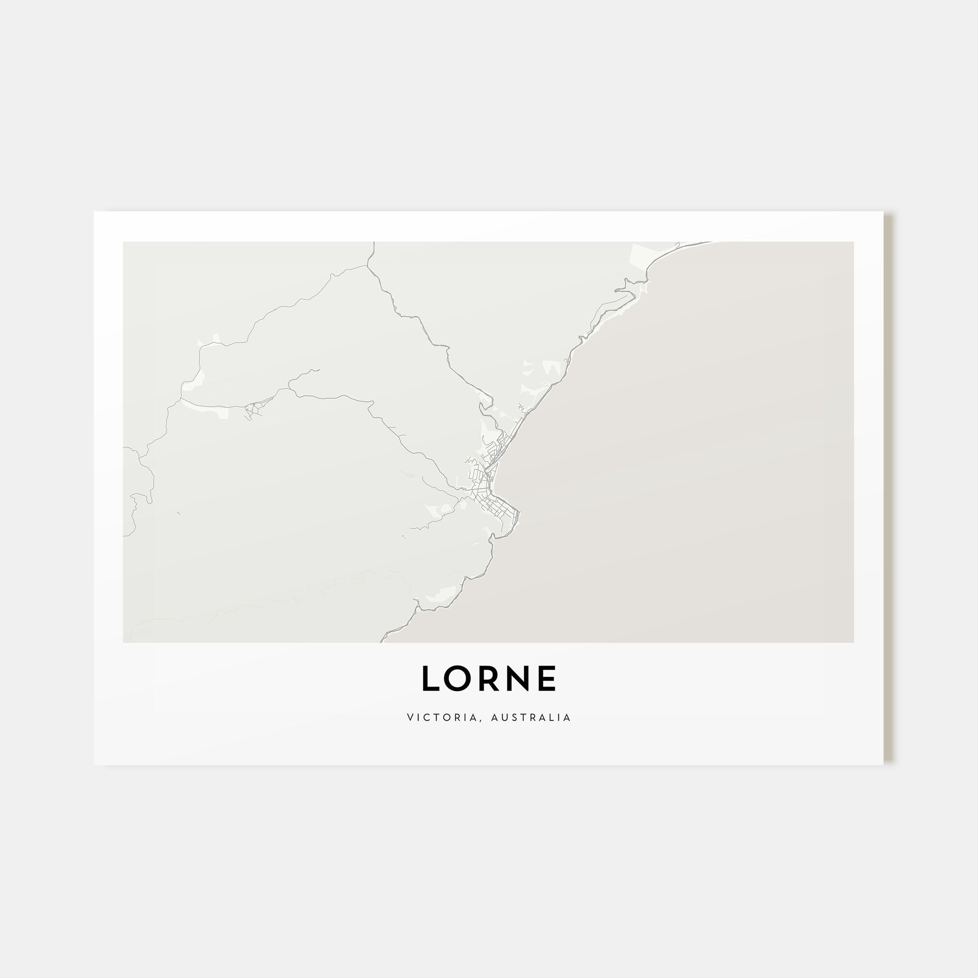 Lorne Map Landscape Poster