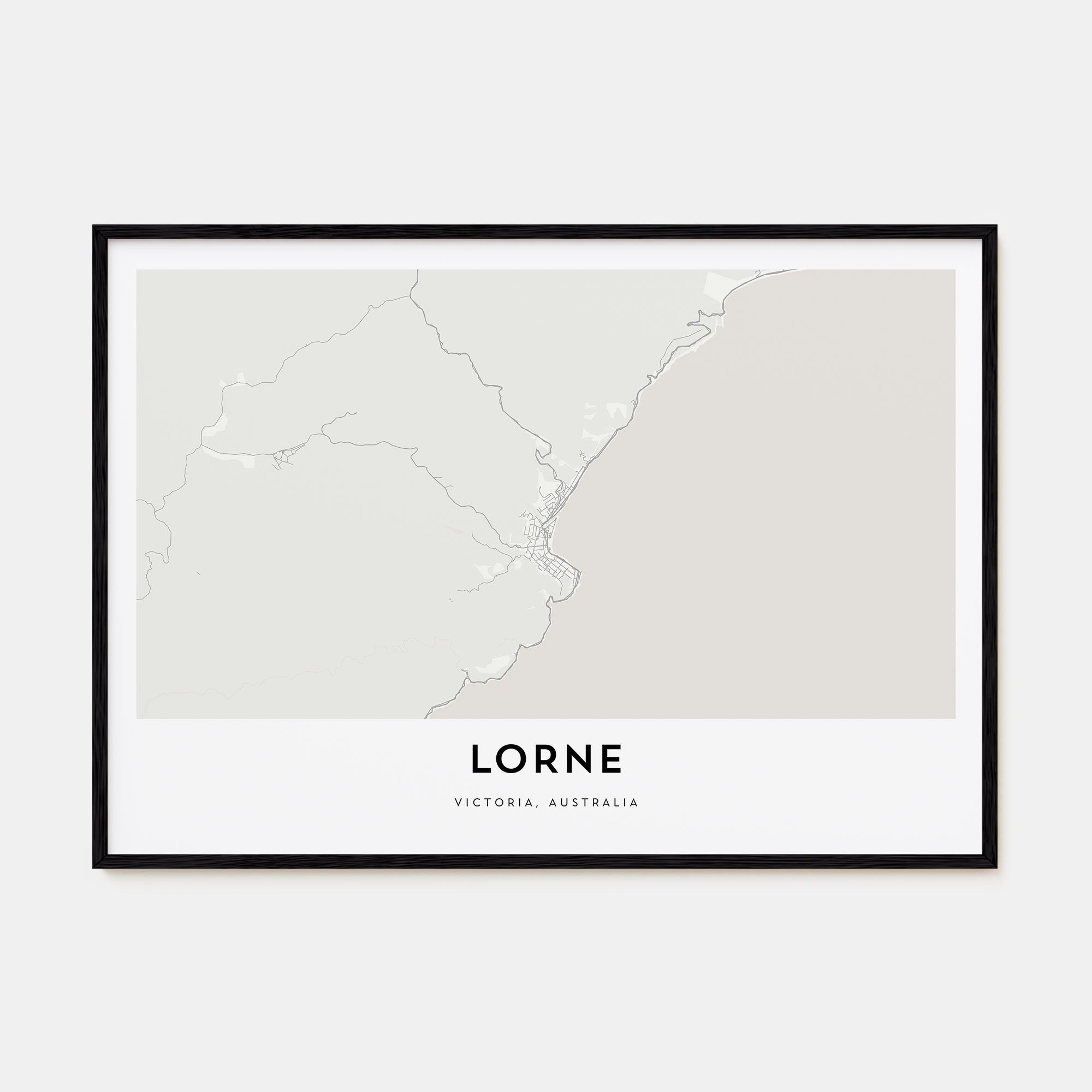 Lorne Map Landscape Poster