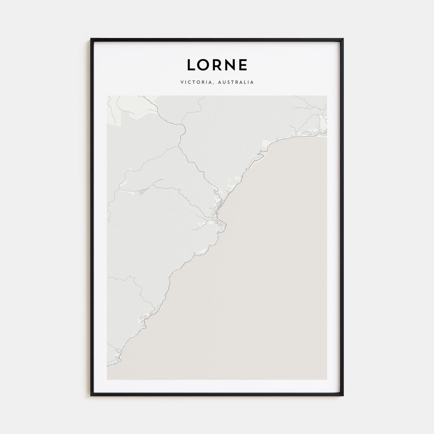 Lorne Map Portrait Poster
