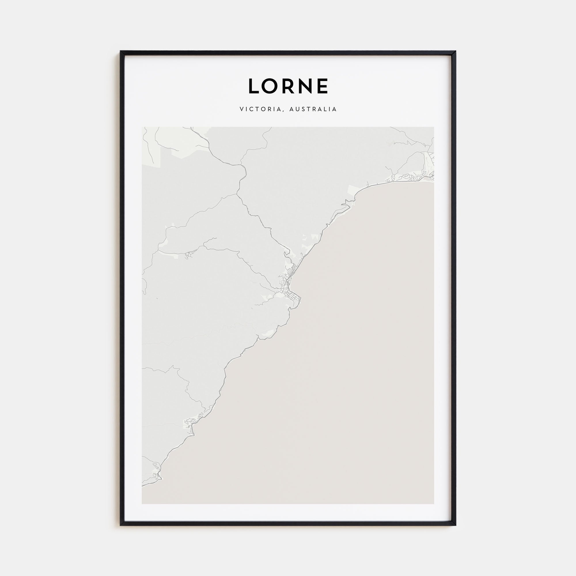 Lorne Map Portrait Poster