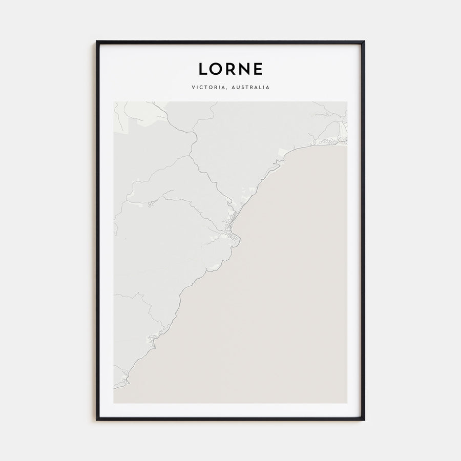 Lorne Map Portrait Poster