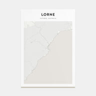 Lorne Map Portrait Poster