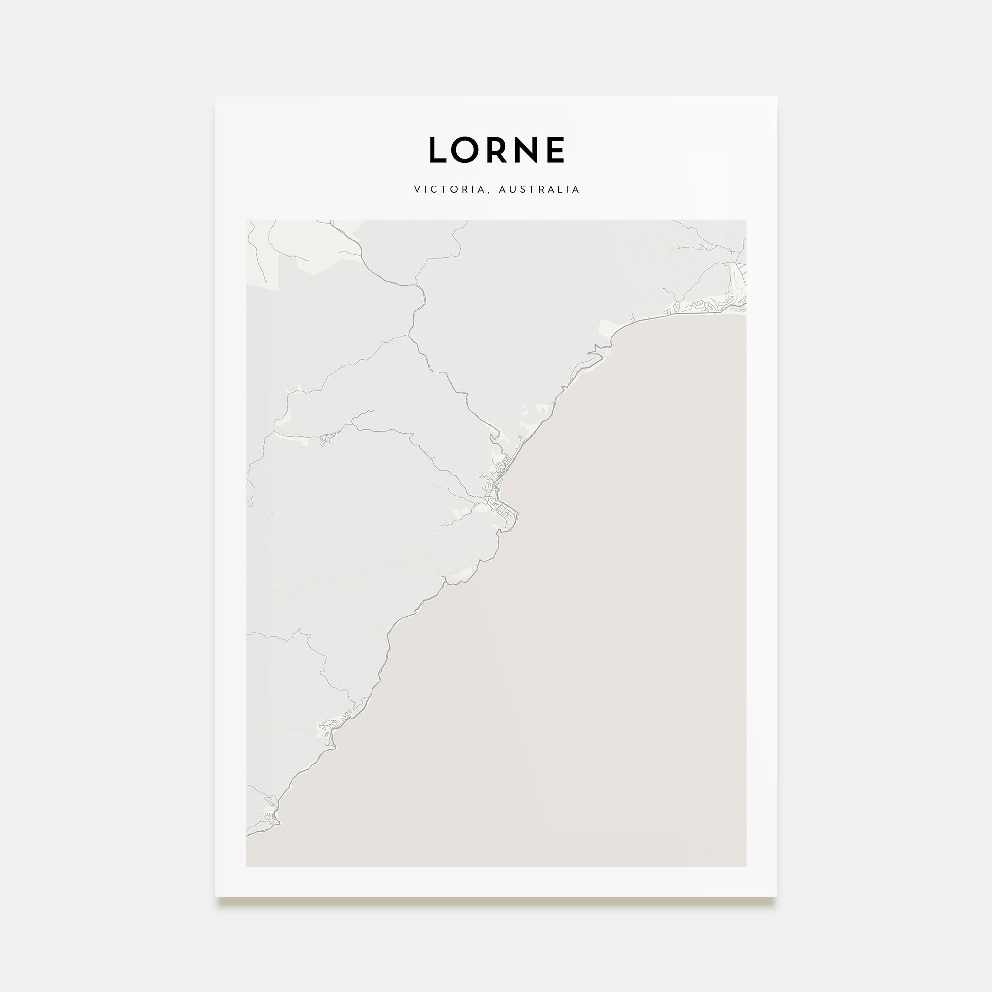 Lorne Map Portrait Poster