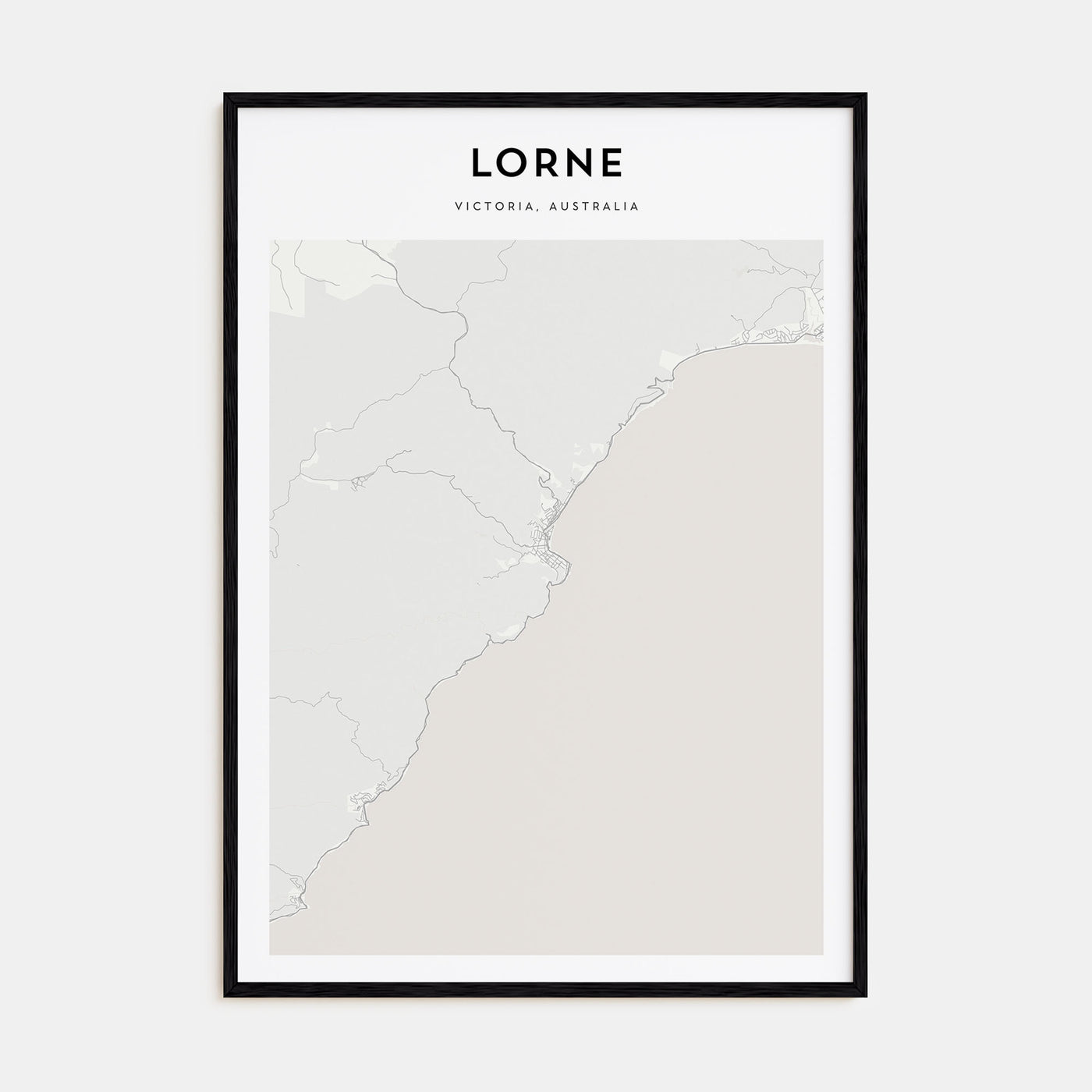 Lorne Map Portrait Poster