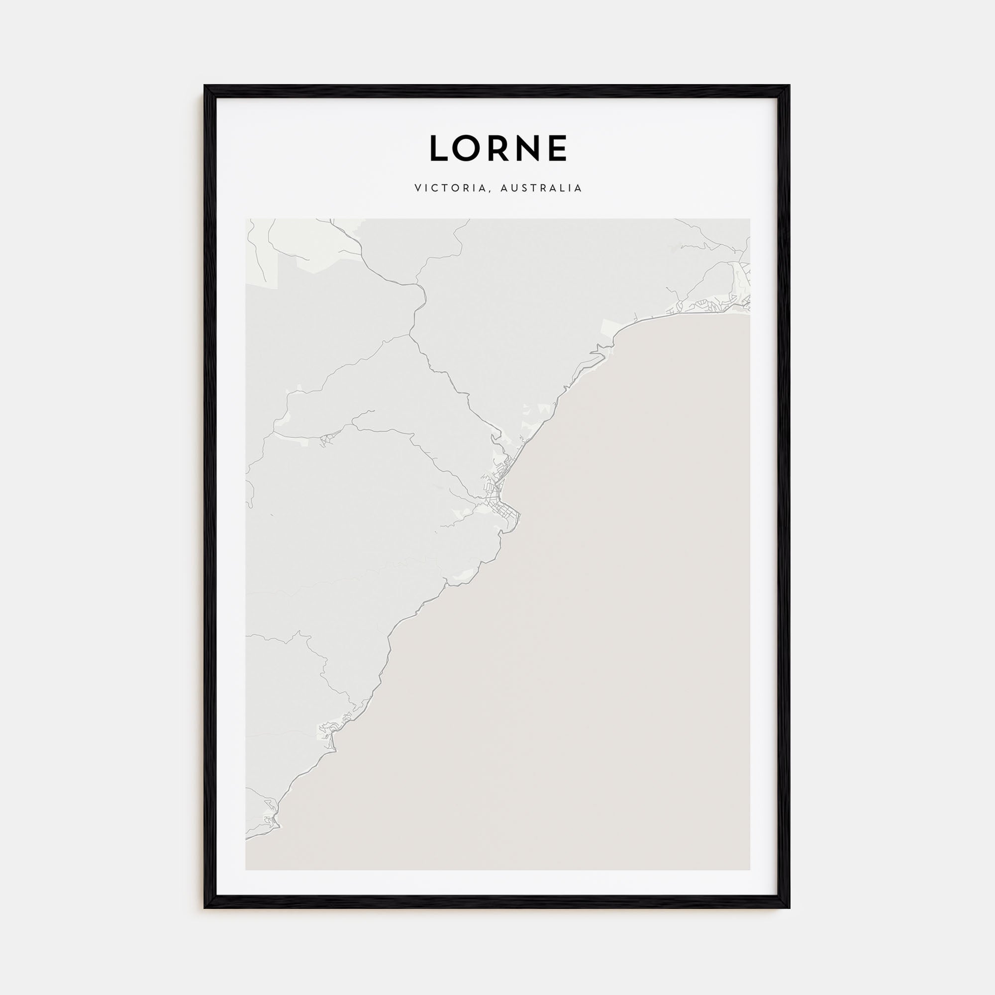 Lorne Map Portrait Poster