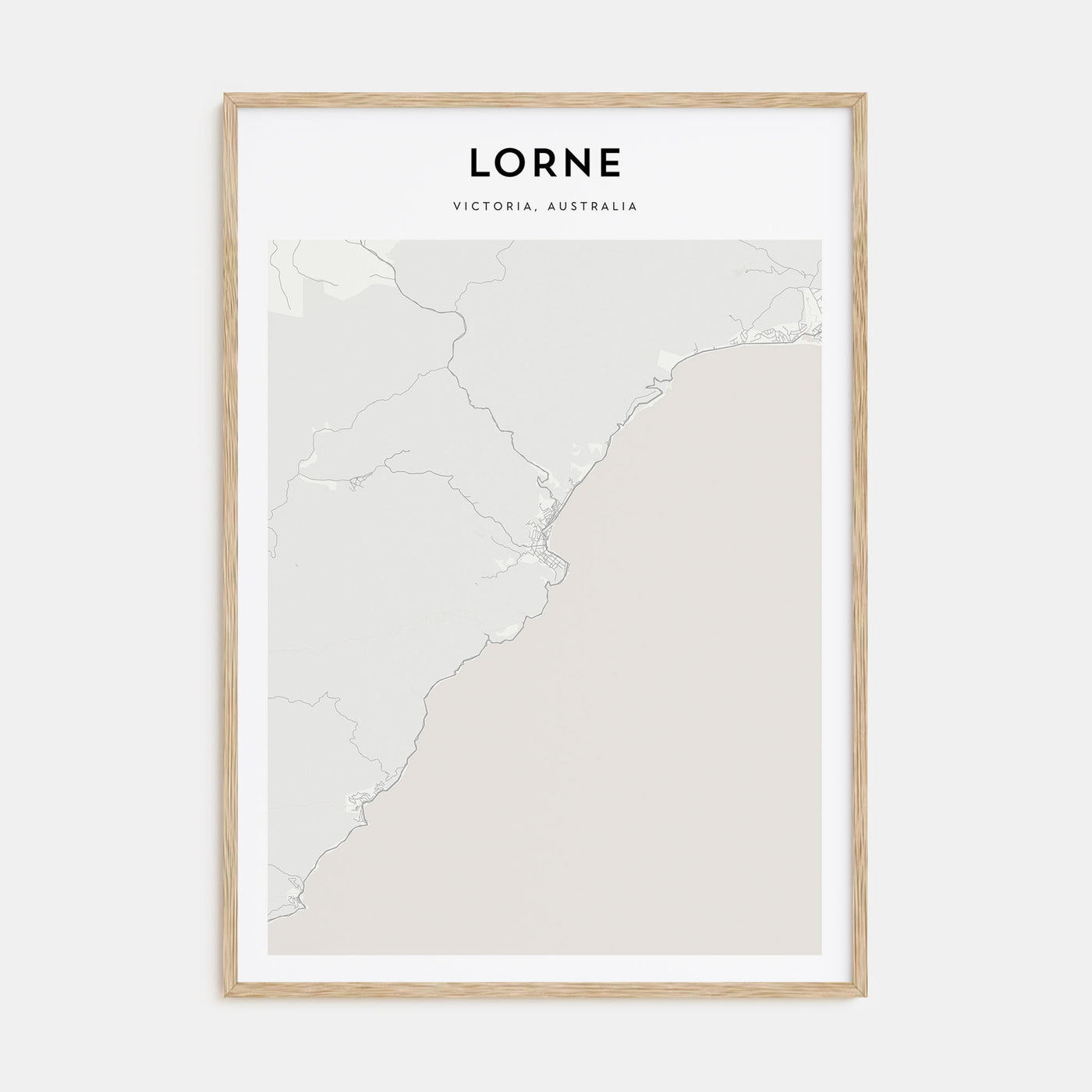 Lorne Map Portrait Poster