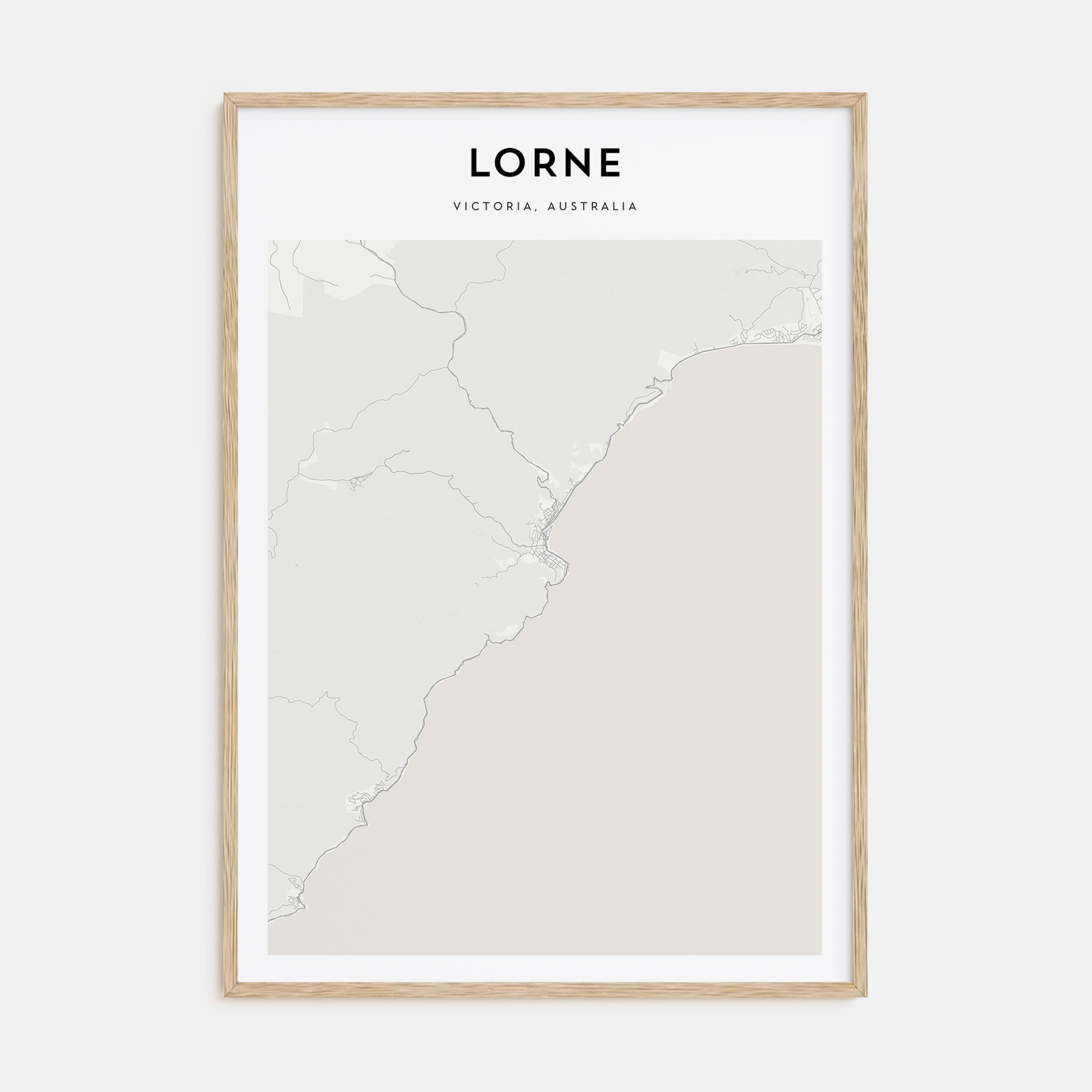 Lorne Map Portrait Poster