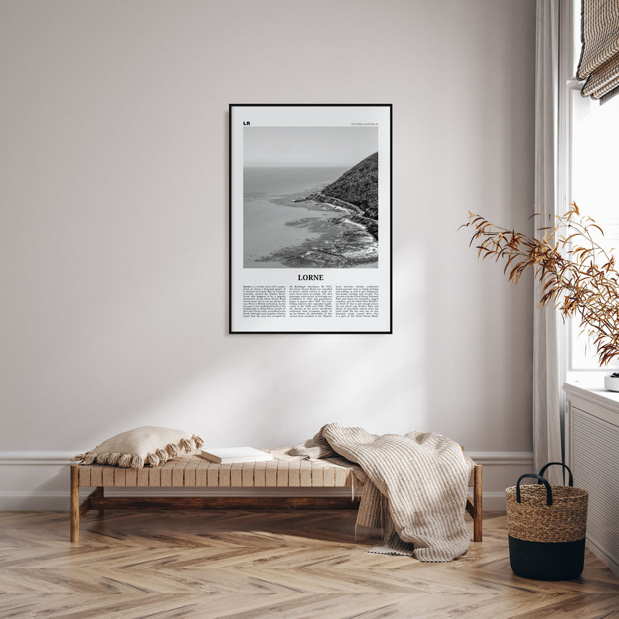 Lorne Travel B&W Poster