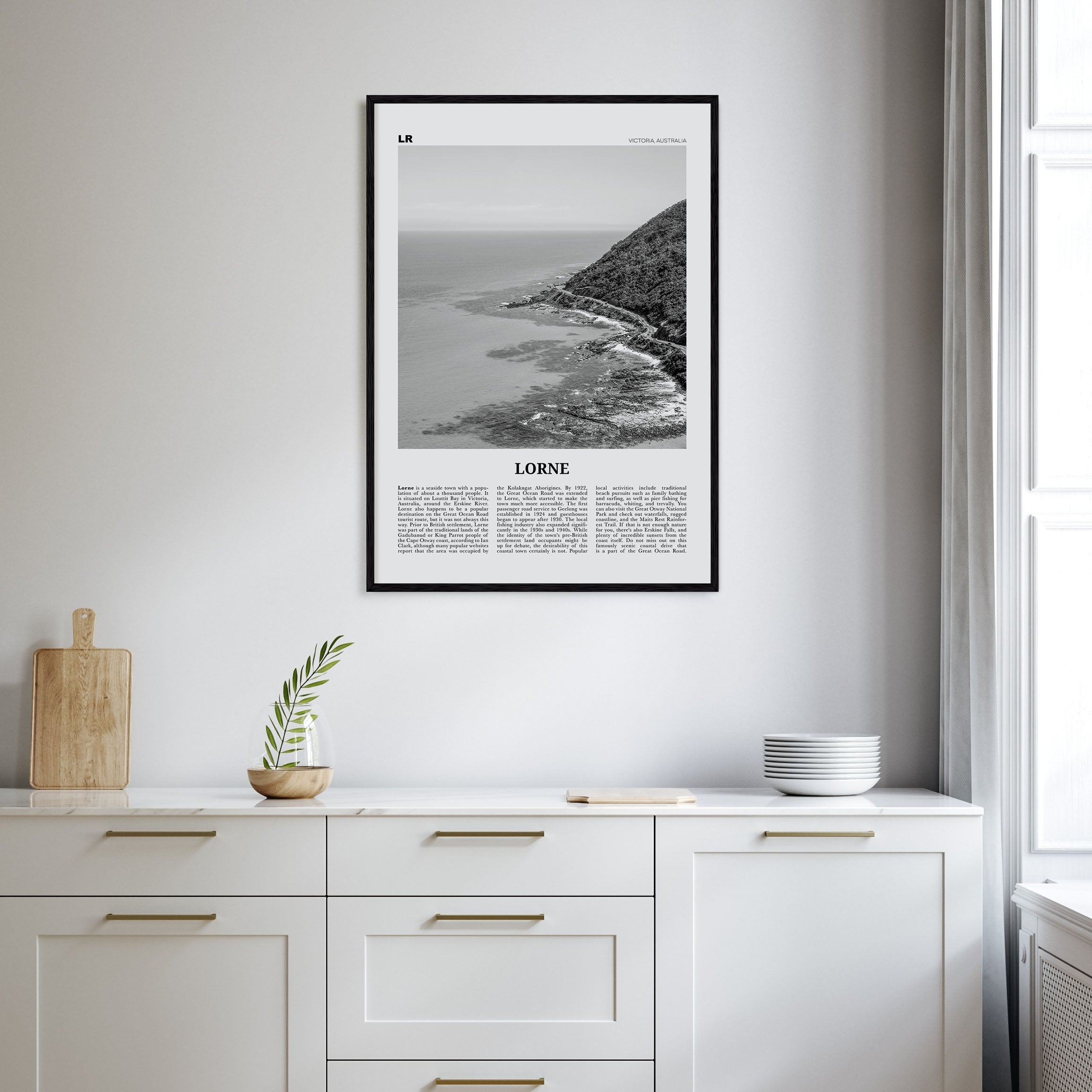 Lorne Travel B&W Poster