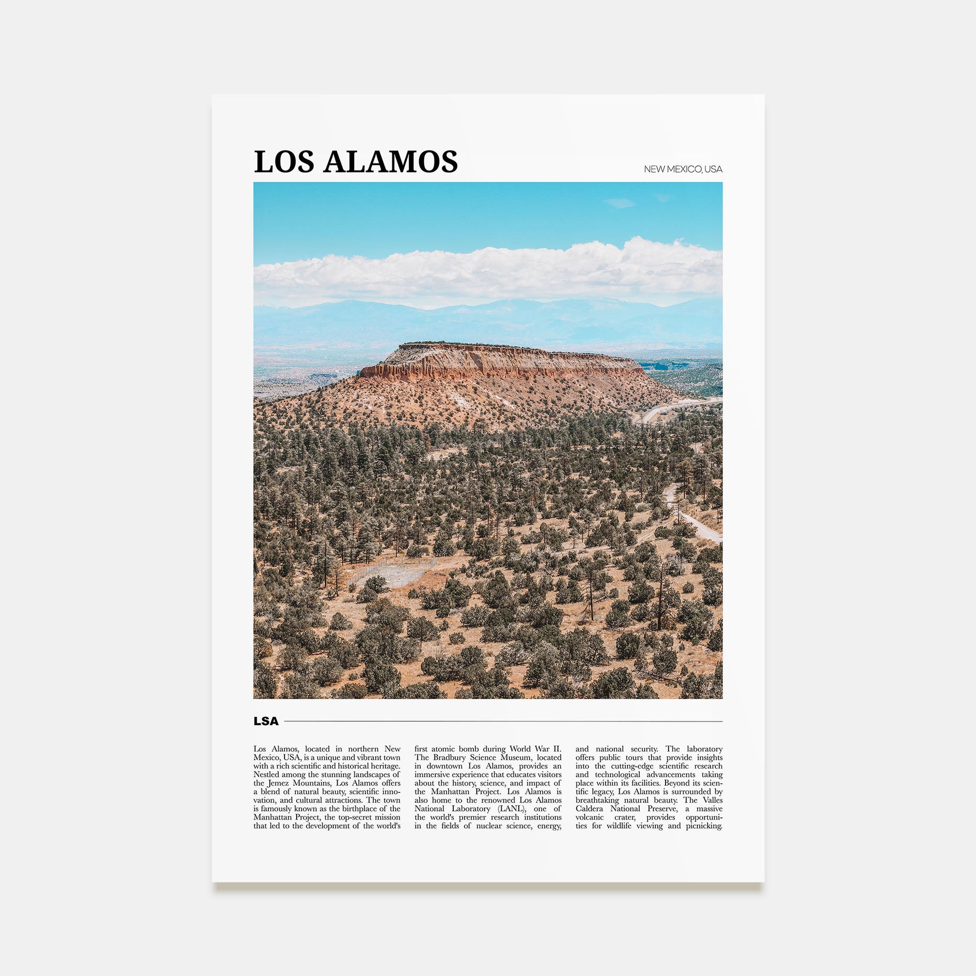 Los Alamos Travel Color Poster