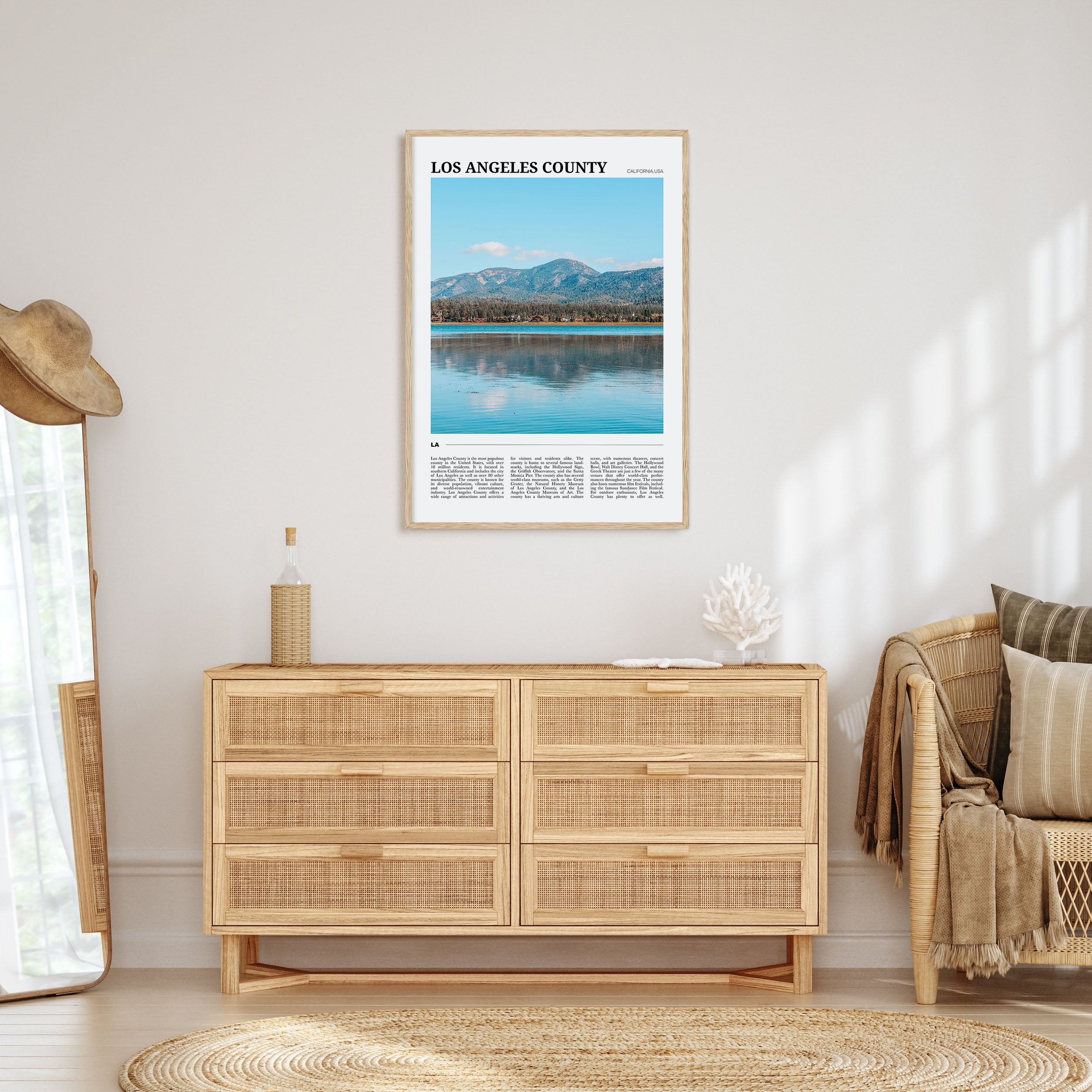 Los Angeles County Travel Color Poster