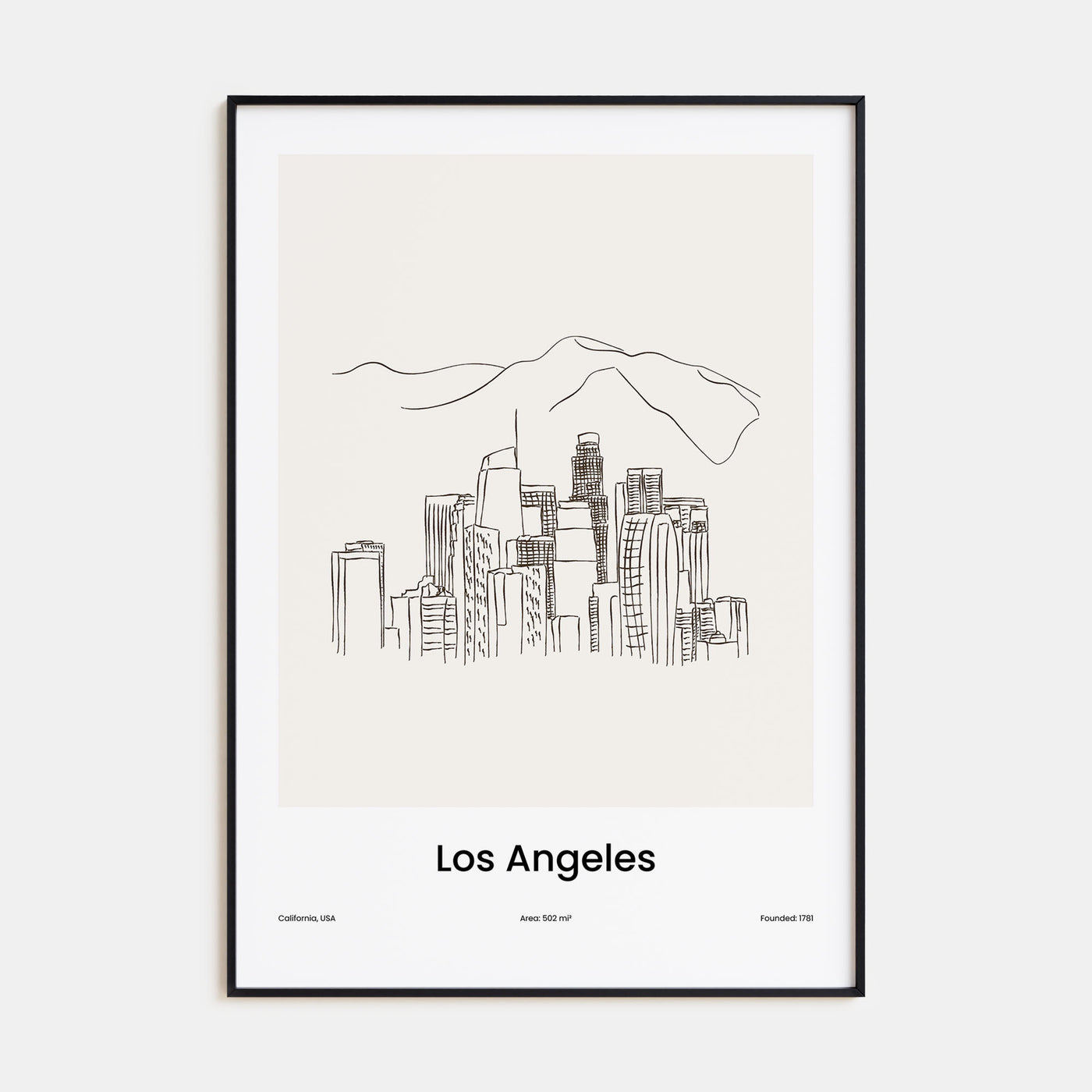 Los Angeles Drawn No 1 Poster