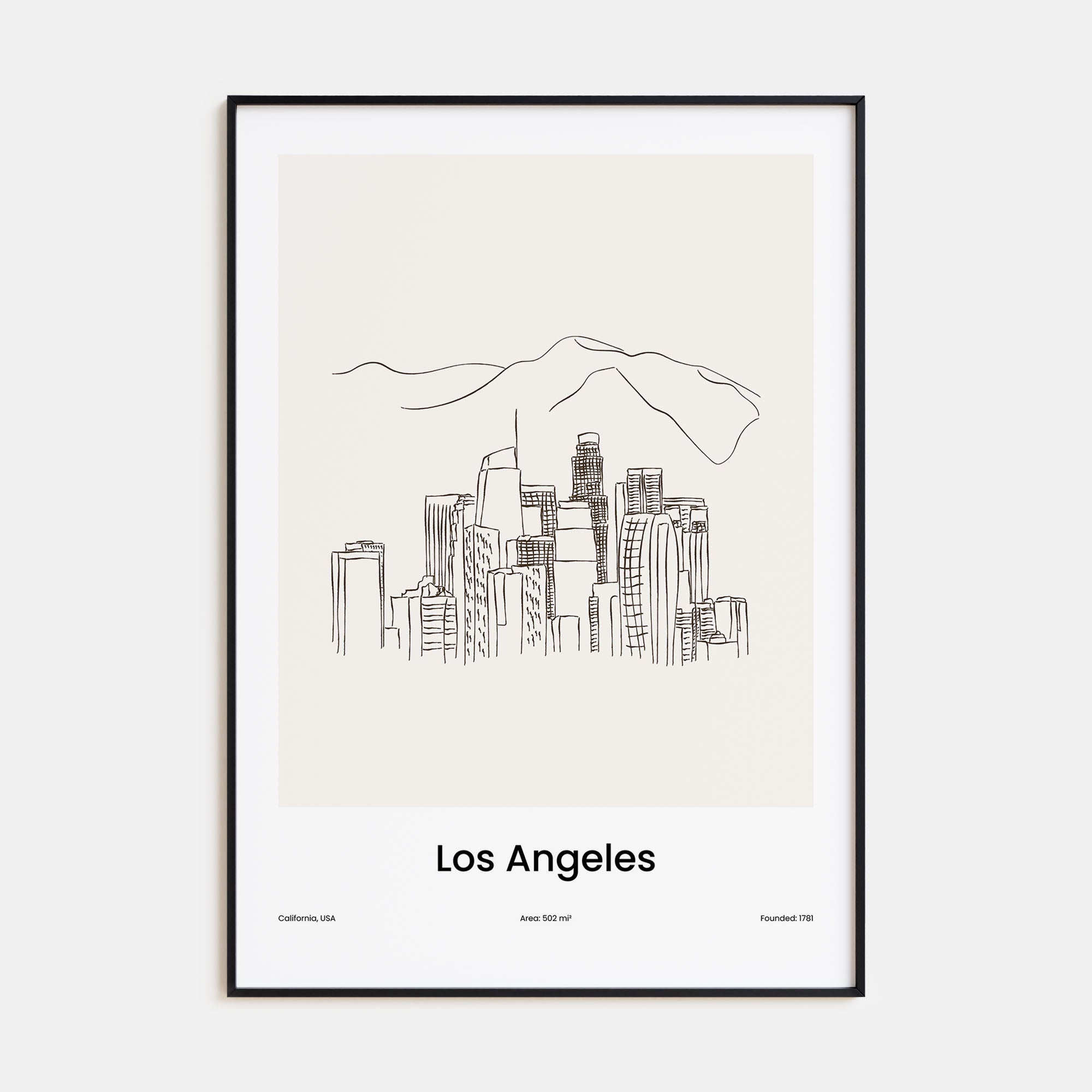 Los Angeles Drawn No 1 Poster