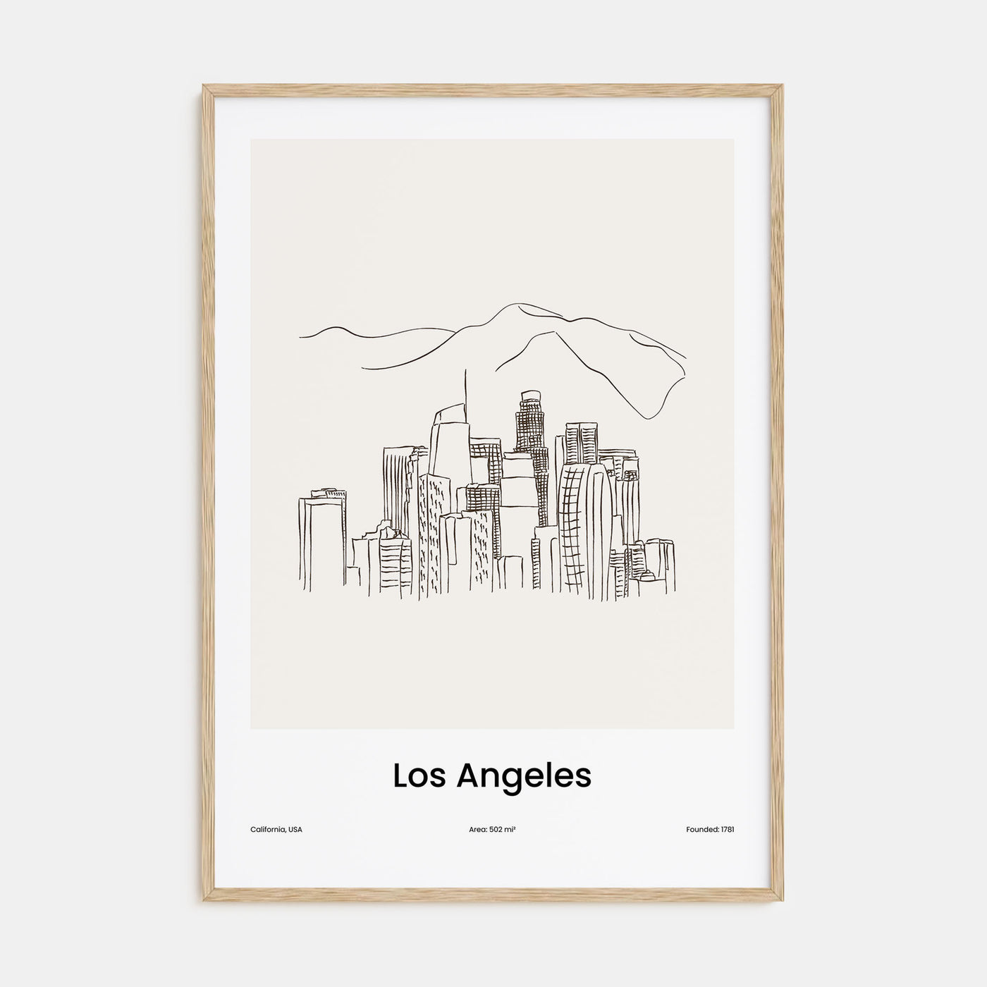Los Angeles Drawn No 1 Poster
