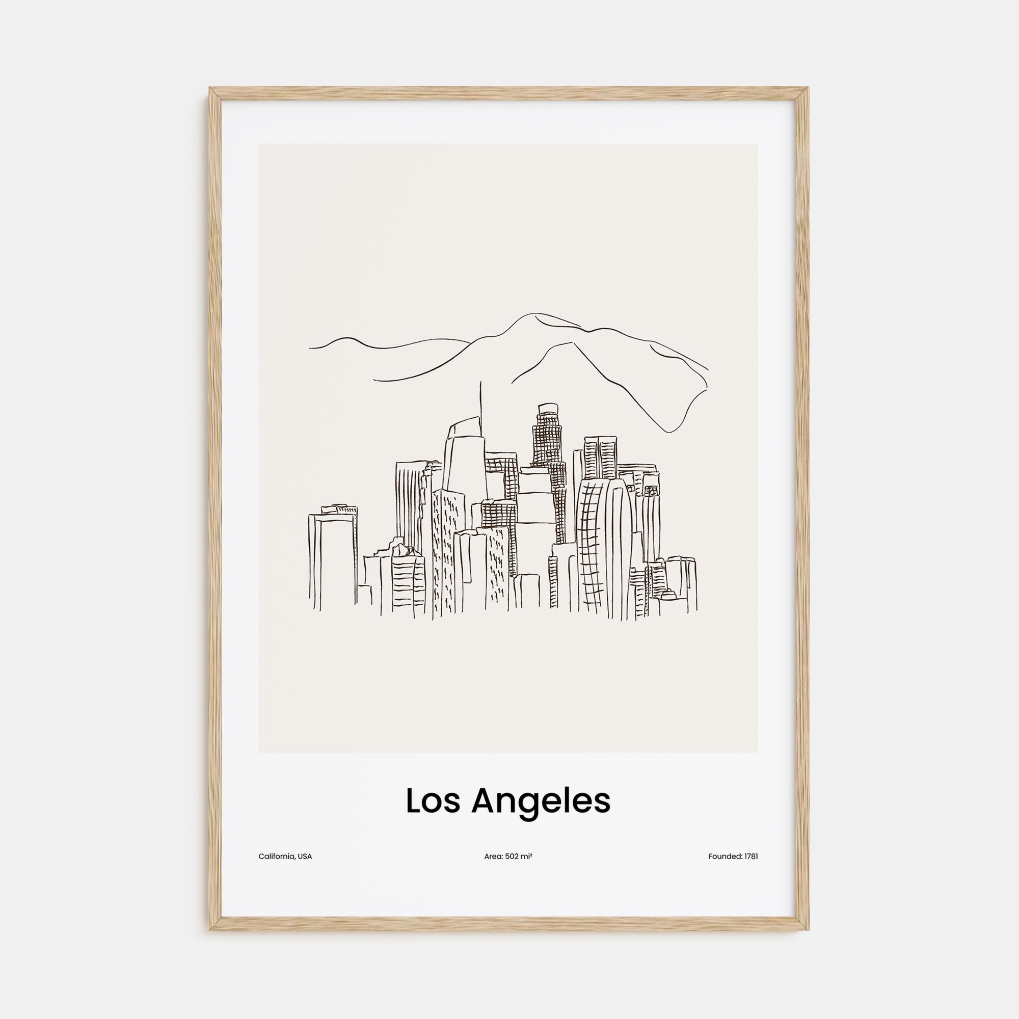 Los Angeles Drawn No 1 Poster