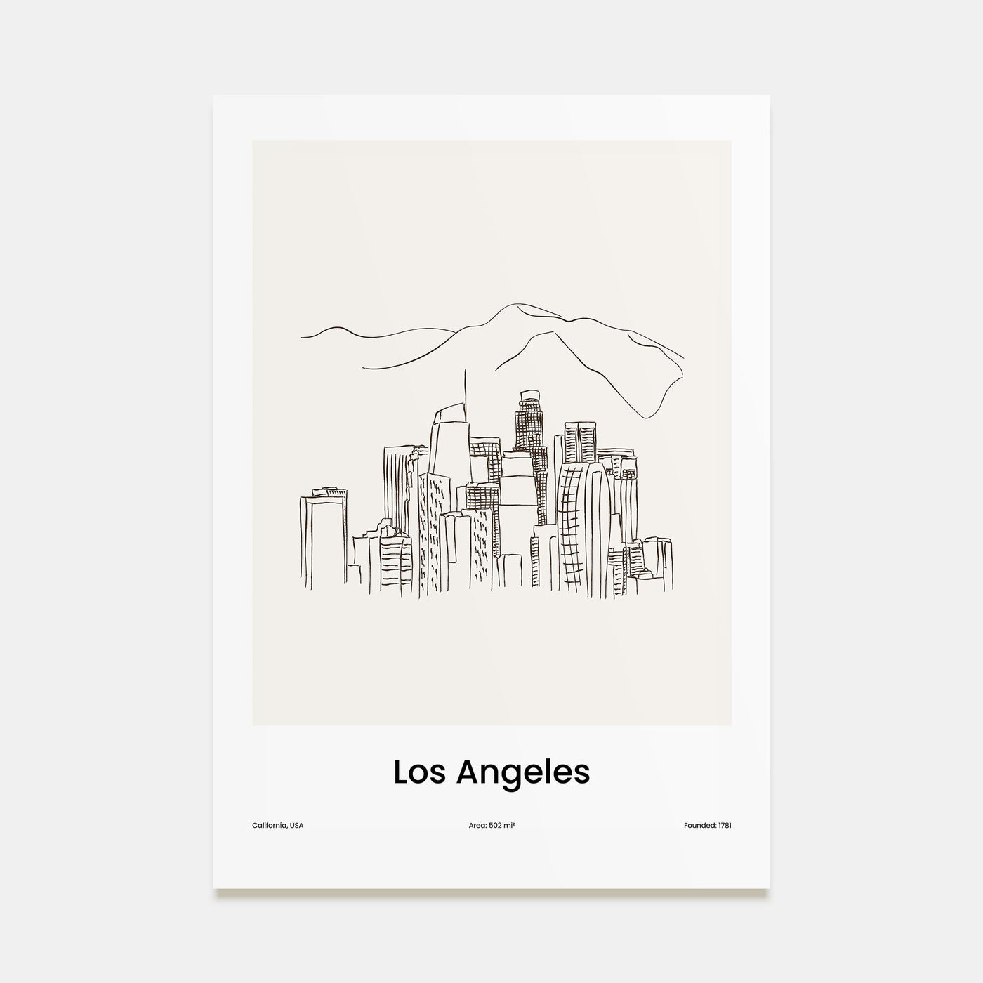 Los Angeles Drawn No 1 Poster