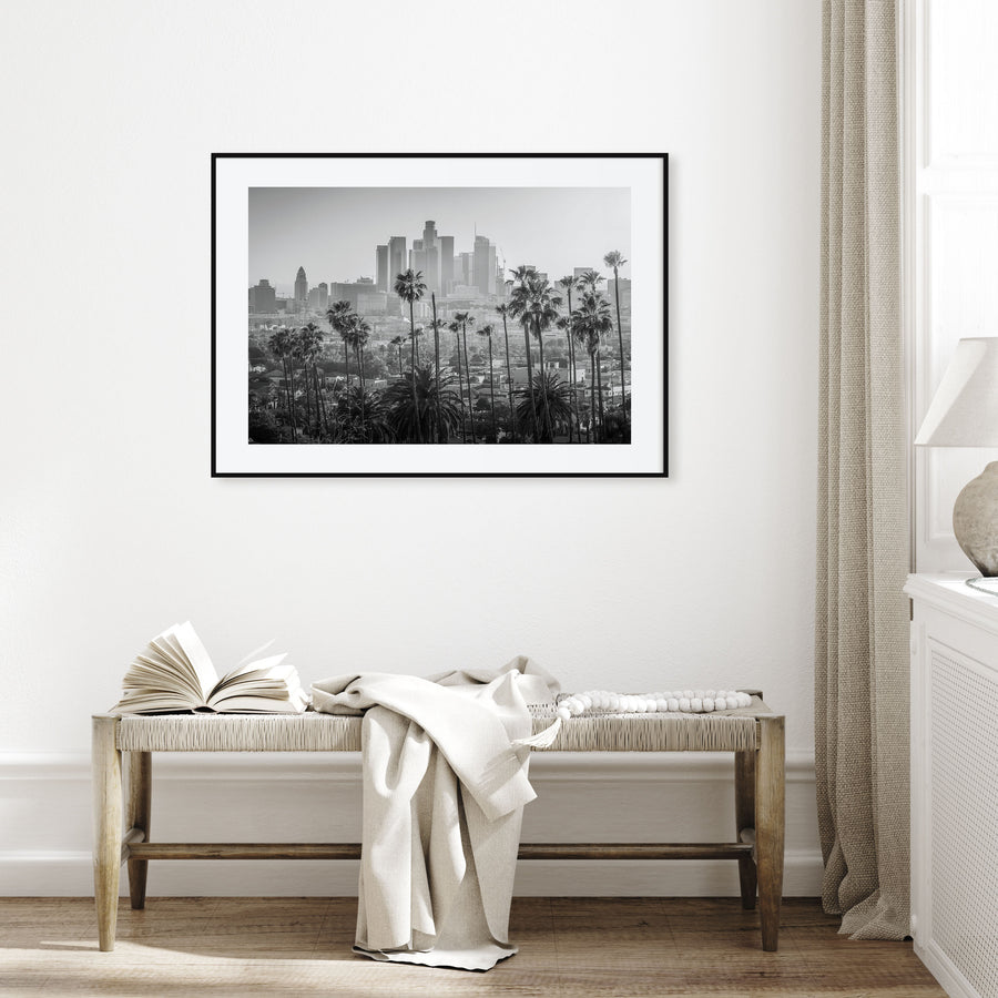 Los Angeles Landscape B&W Poster