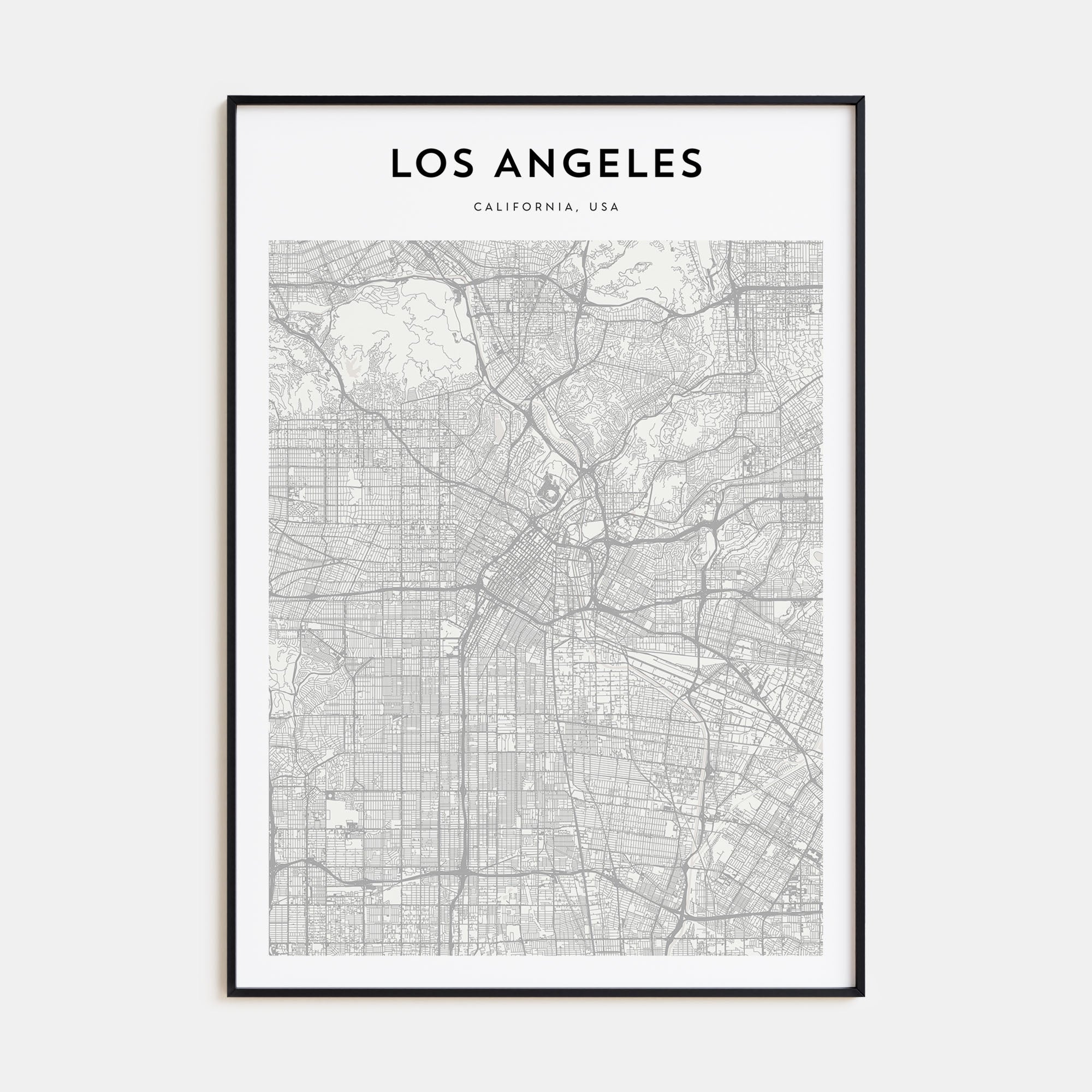 Los Angeles Map Portrait Poster