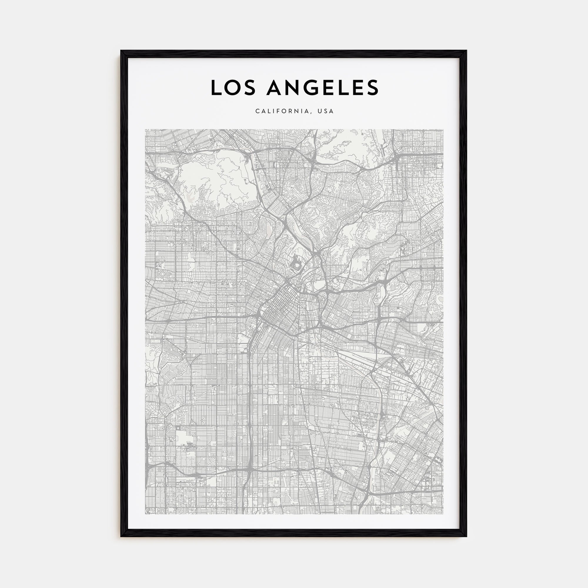 Los Angeles Map Portrait Poster