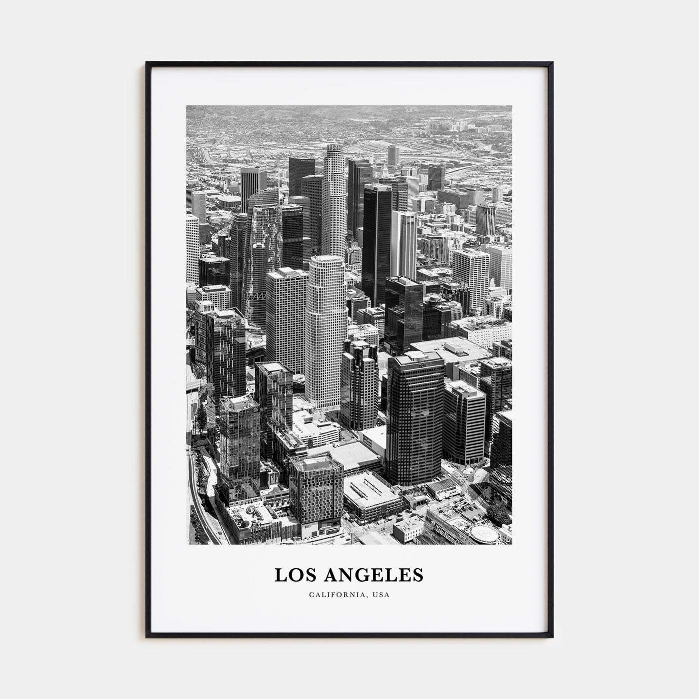 Los Angeles Portrait B&W No 1 Poster
