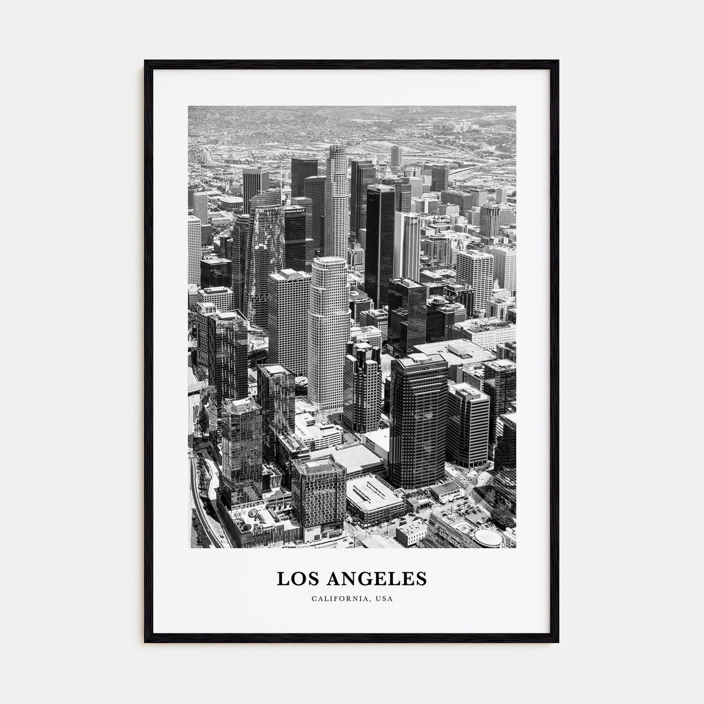 Los Angeles Portrait B&W No 1 Poster