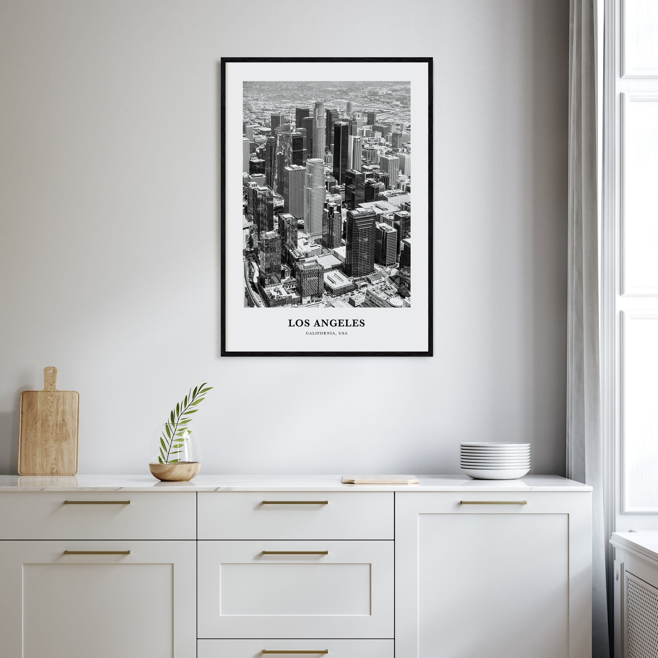 Los Angeles Portrait B&W No 1 Poster
