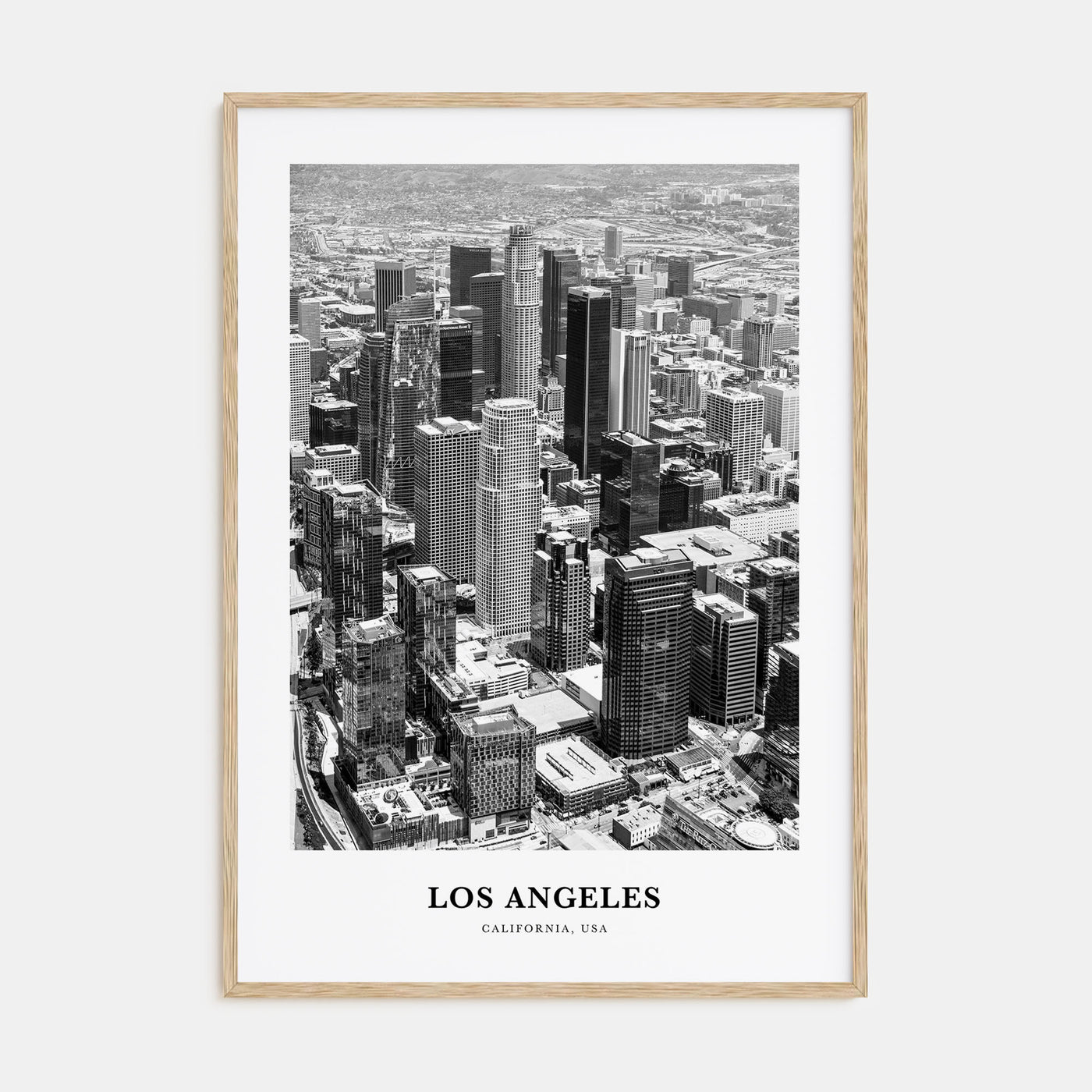 Los Angeles Portrait B&W No 1 Poster