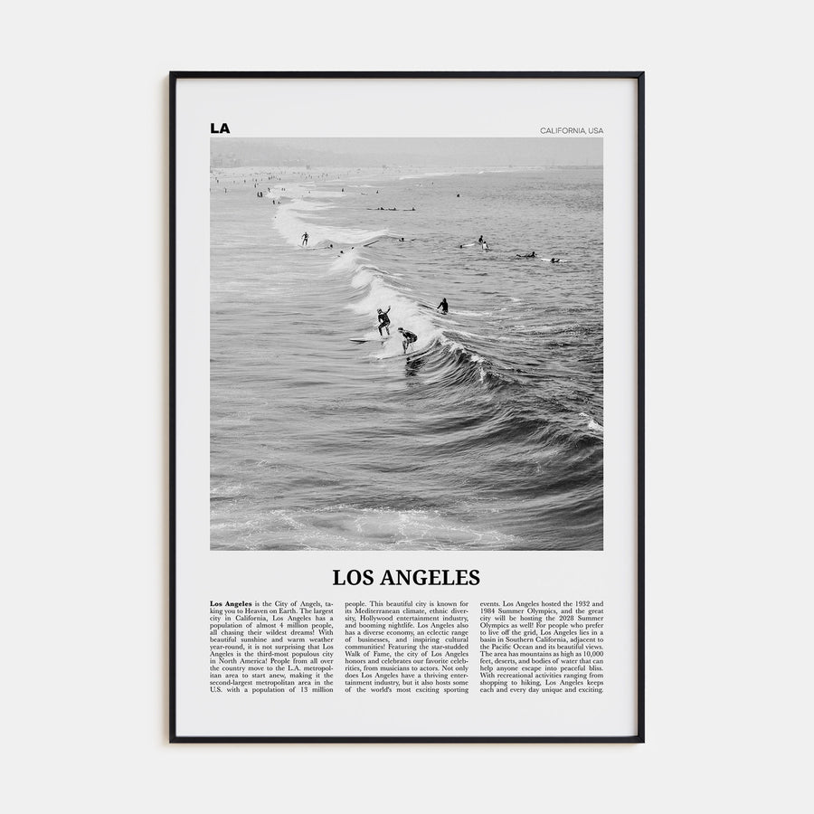 Los Angeles Travel B&W No 3 Poster