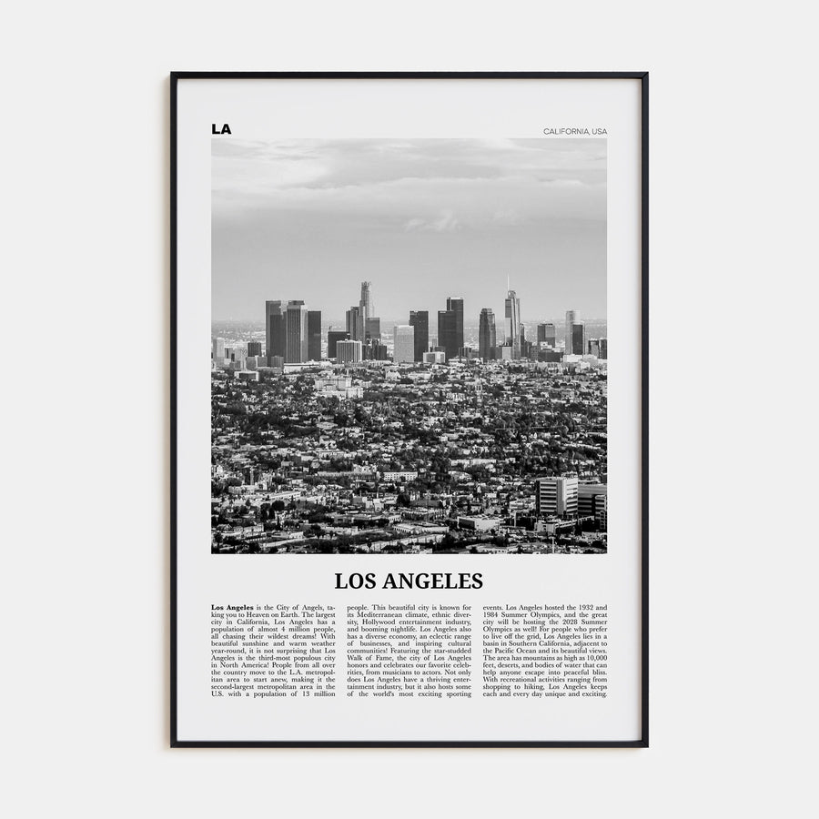 Los Angeles Travel B&W No 4 Poster