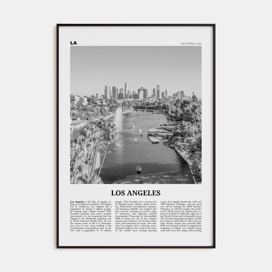 Los Angeles Travel B&W No 6 Poster