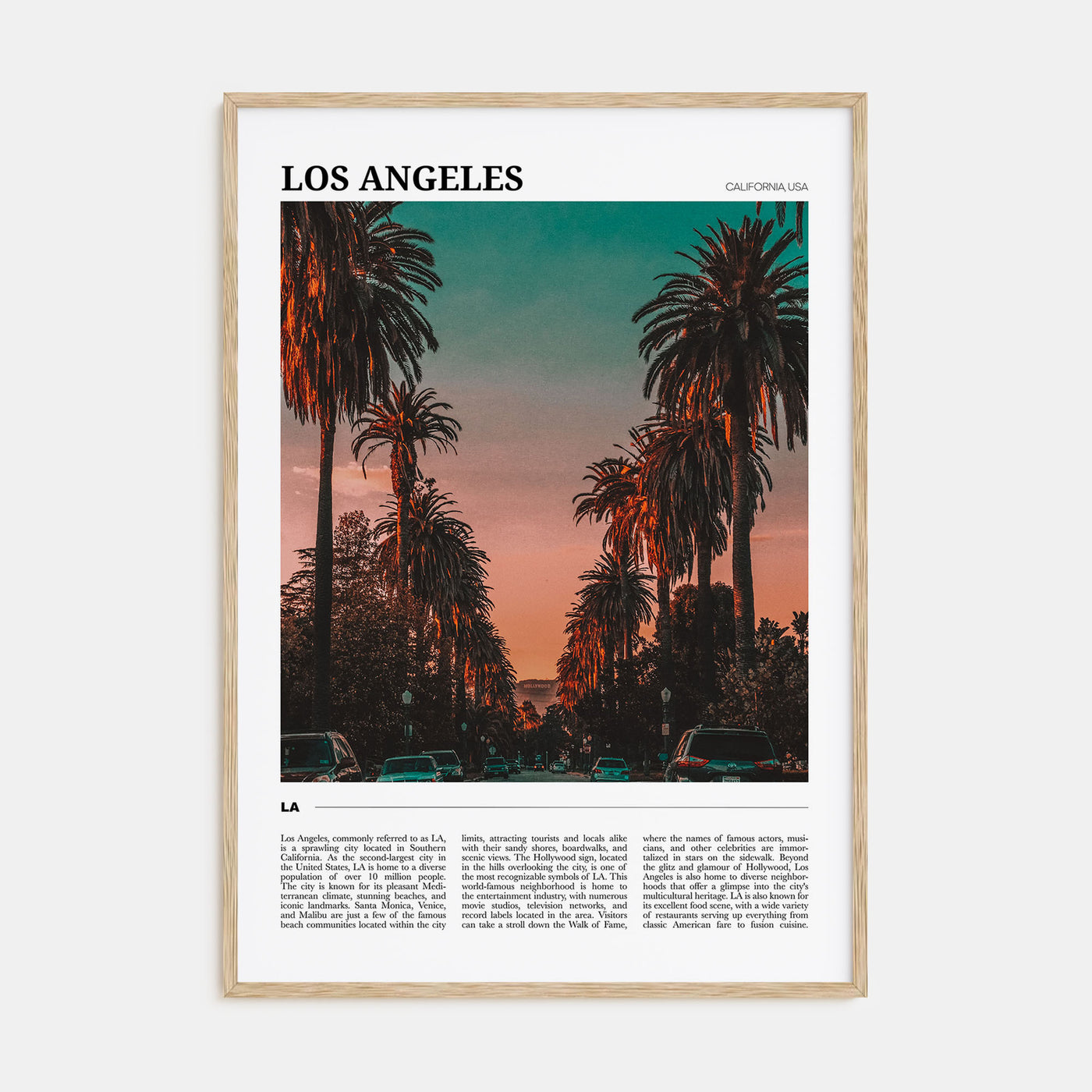 Los Angeles Travel Color No 3 Poster