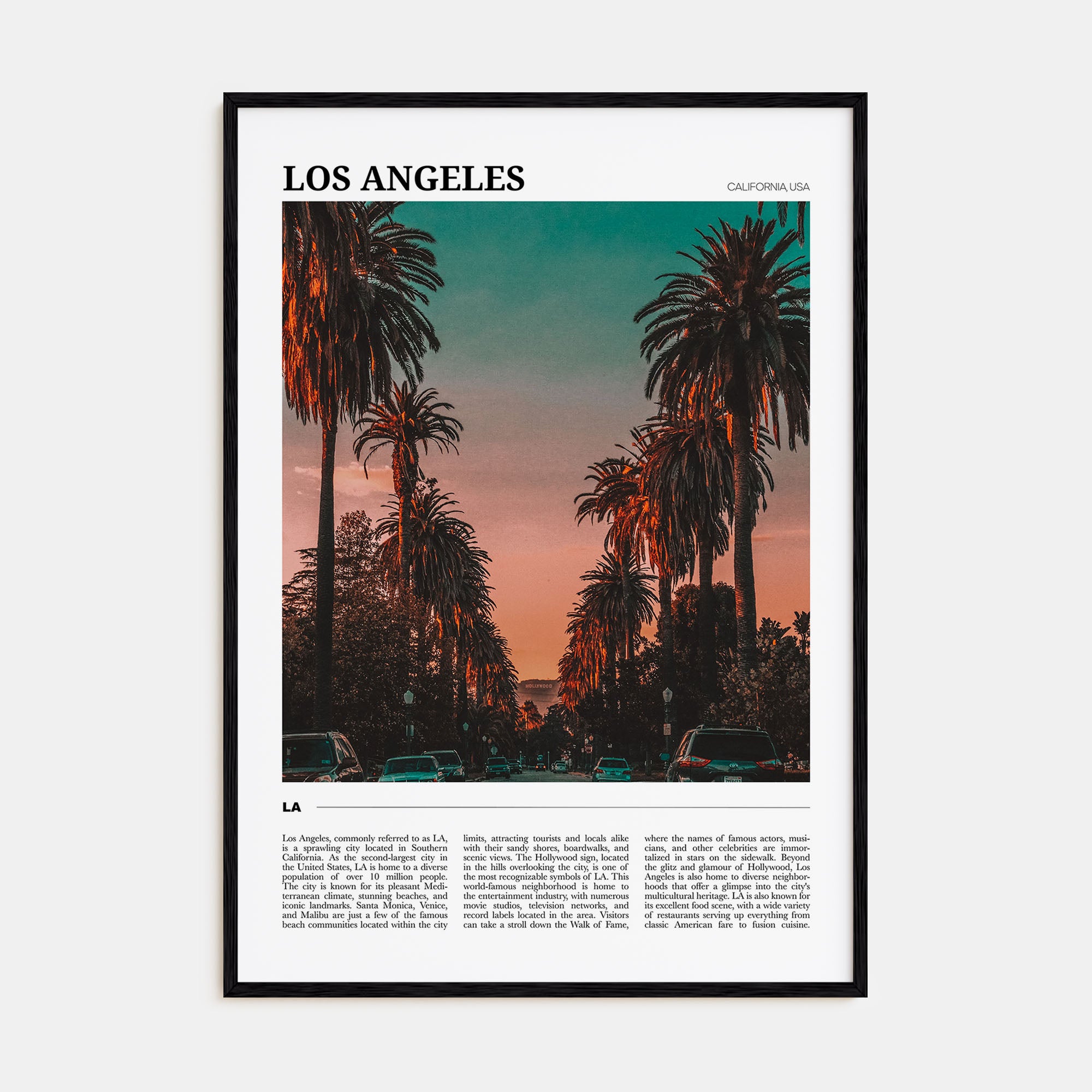 Los Angeles Travel Color No 3 Poster