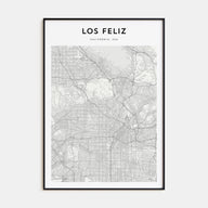 Los Feliz Map Portrait Poster