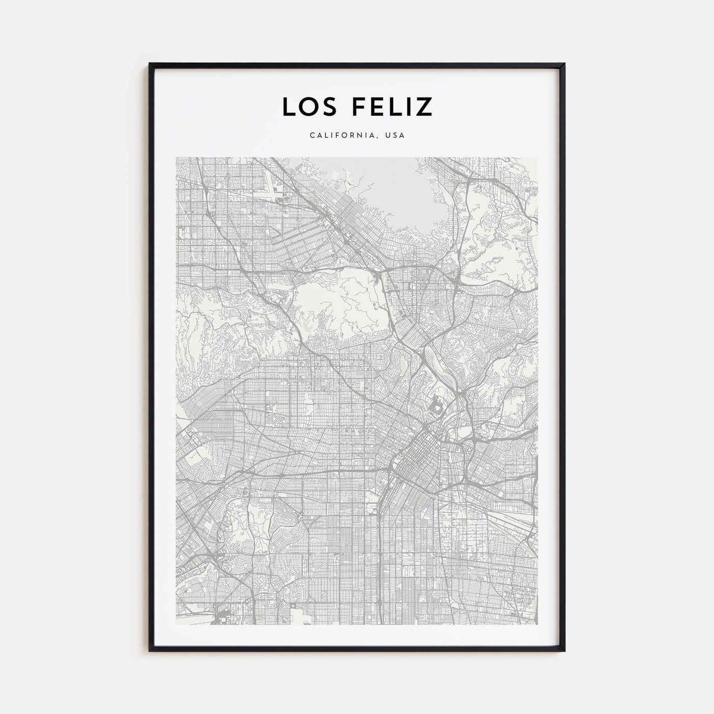 Los Feliz Map Portrait Poster