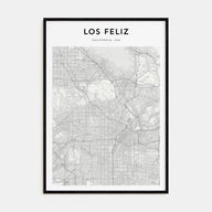 Los Feliz Map Portrait Poster