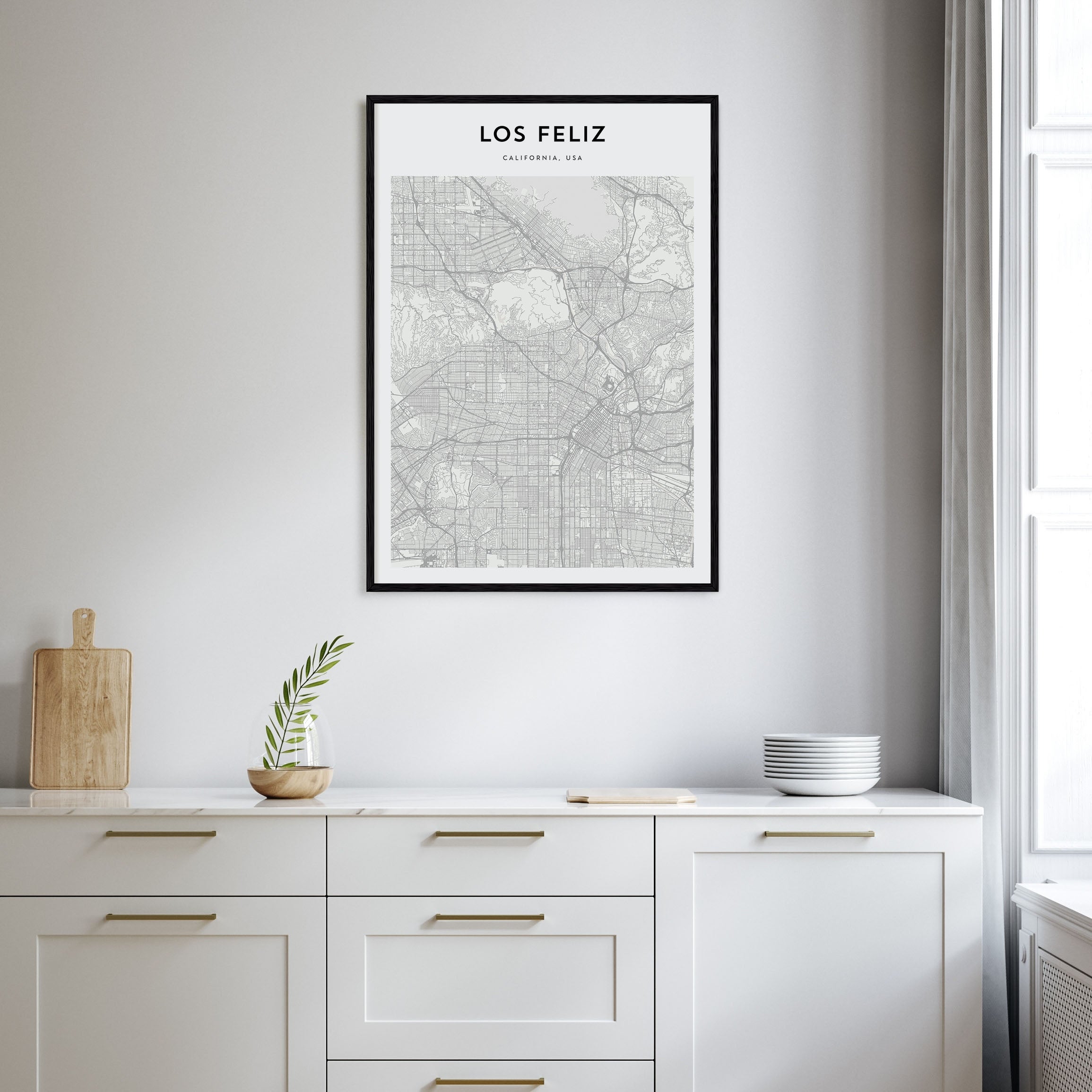Los Feliz Map Portrait Poster